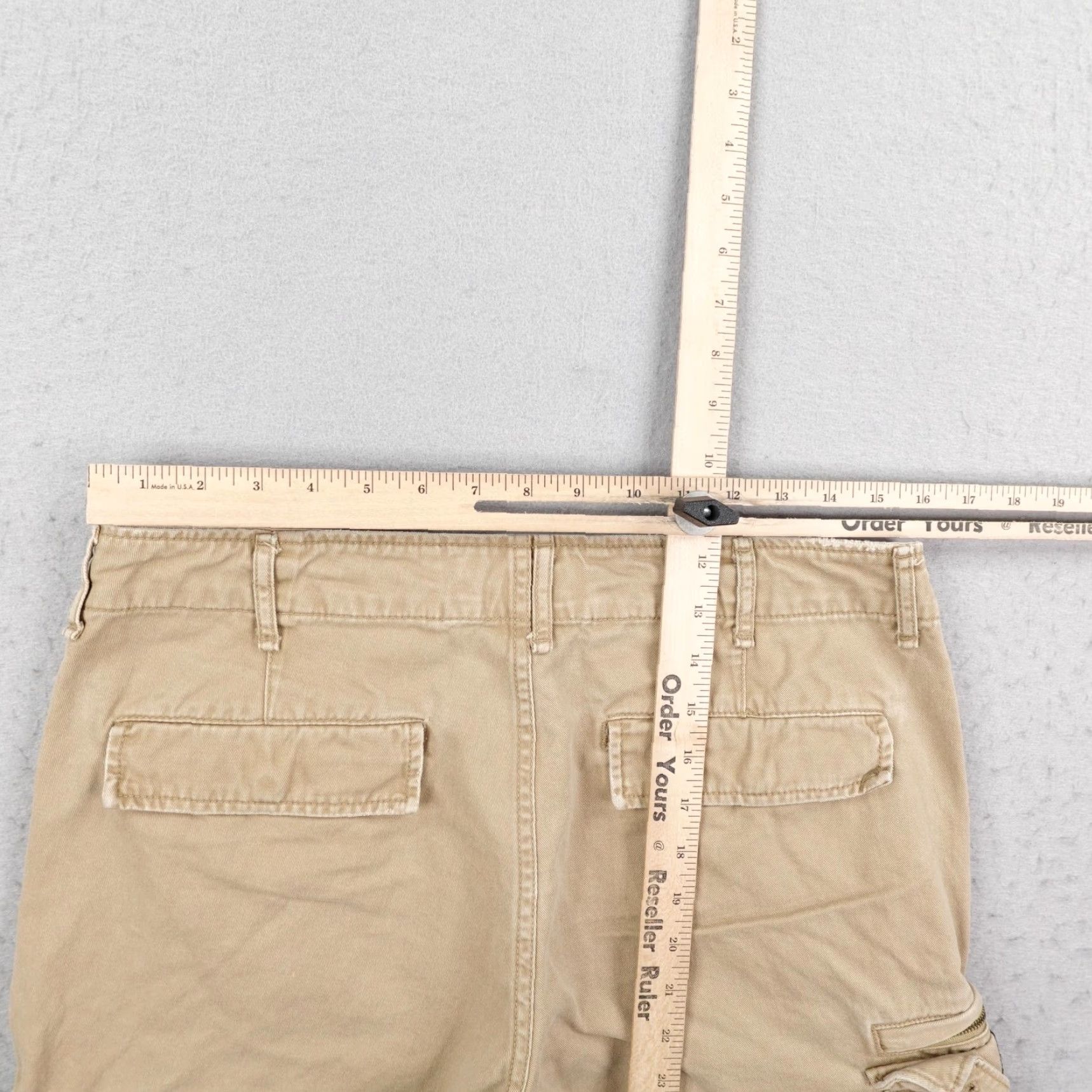 Ralph Lauren VINTAGE Ralph Lauren Cargo Shorts Mens 31 Khaki Denim & Supply Military Twill Utility Short Size US 31 - 5 Thumbnail