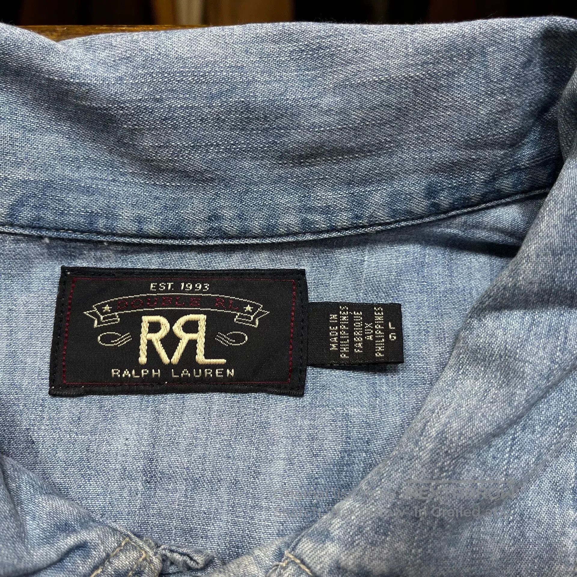 RRL Ralph Lauren RRL Denim Shirt by Ralph Lauren. Size US L / EU 52-54 / 3 - 3 Thumbnail