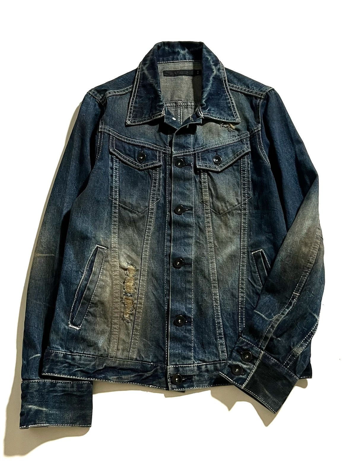 14th Addiction × GOSTAR DE FUGA Fuga Waxed Faux Fur Riders Jacket