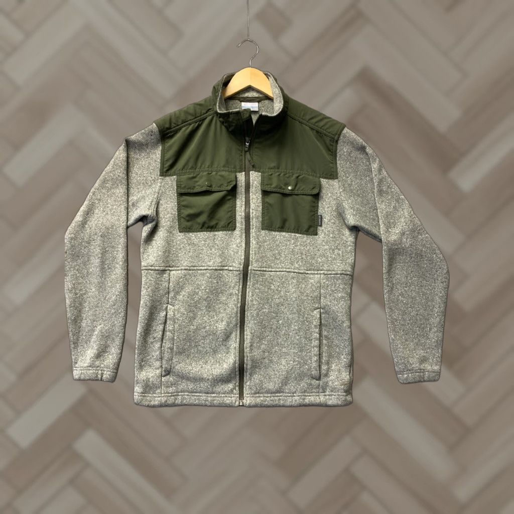 Vintage Columbia Jacket Men’s Large Regular Green Gray Full Zip Pockets Outdoor Light Jacket Men’s Size US L / EU 52-54 / 3 - 1 Thumbnail