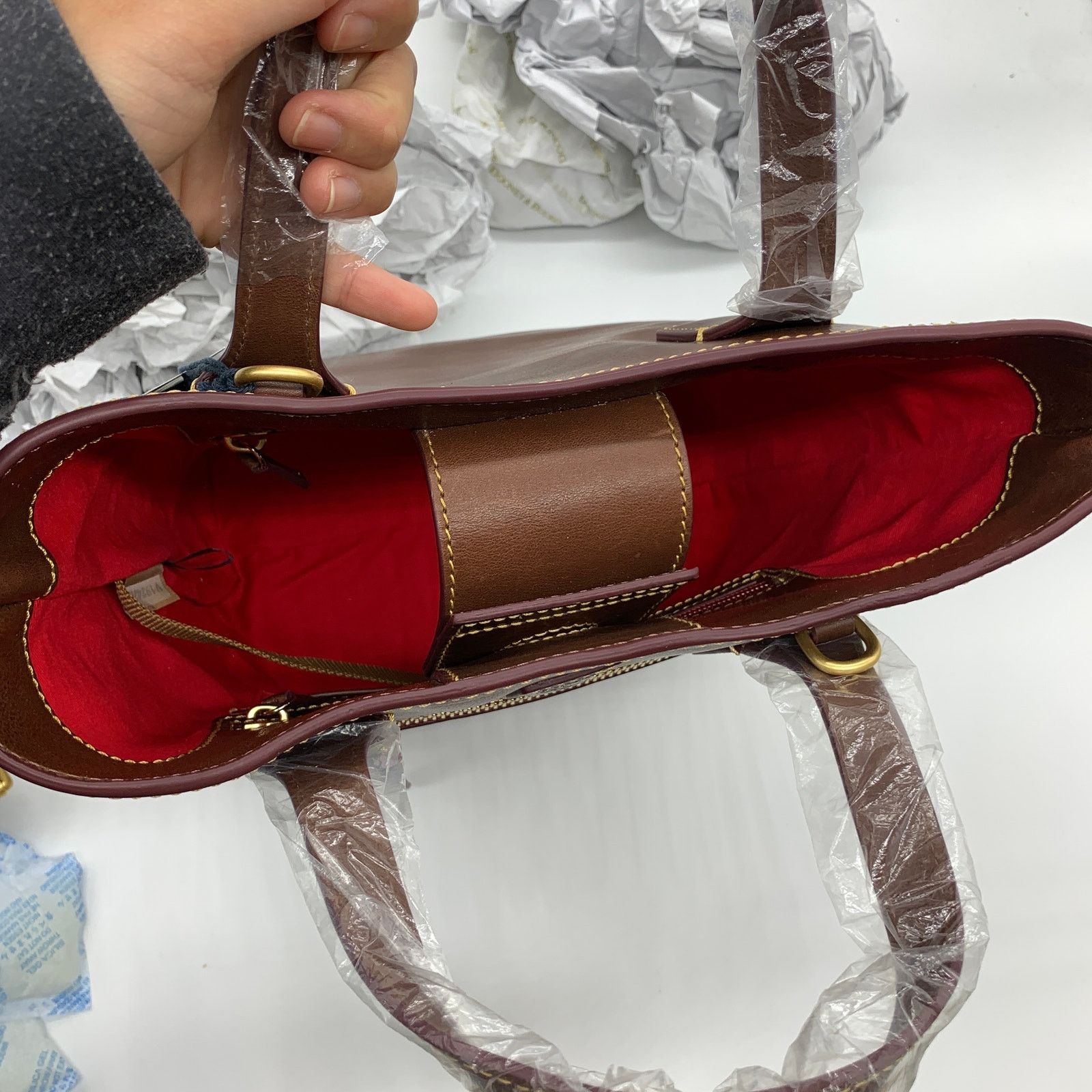Dooney & Bourke Dooney & Bourke Leather Purse Brinley Chestnut Handbags Size ONE SIZE - 15 Thumbnail
