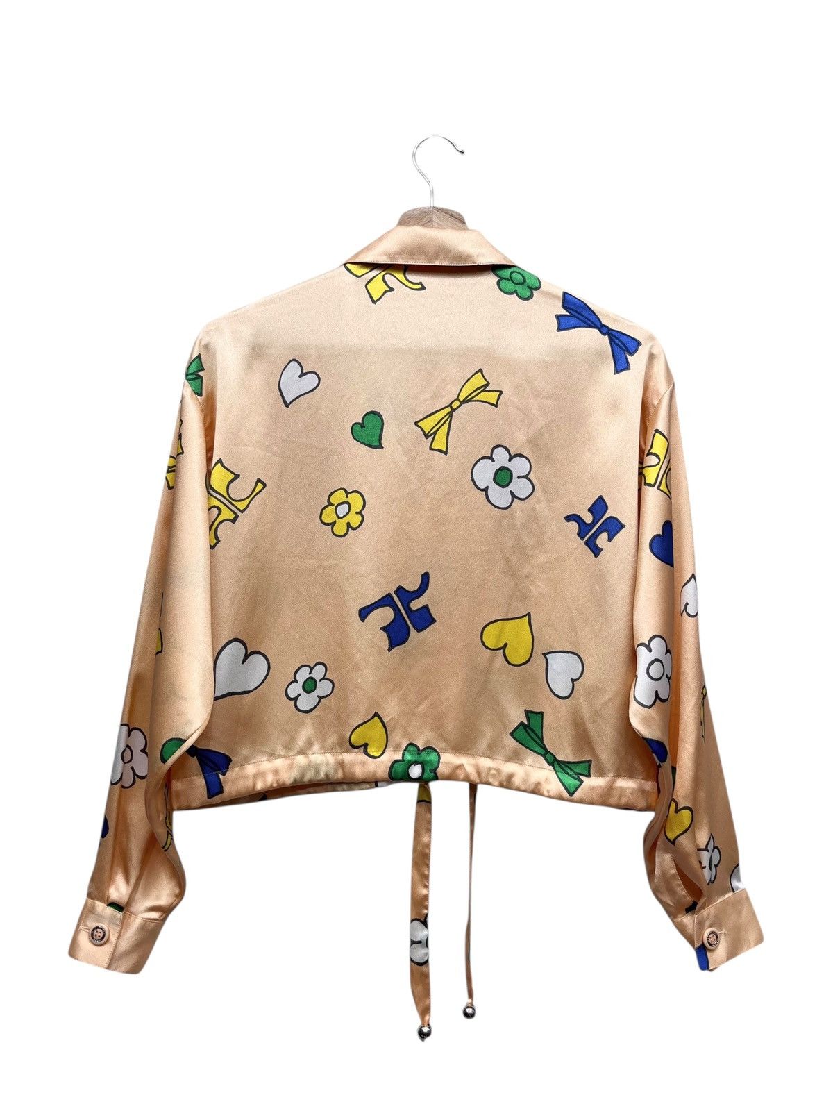 Courreges Vintage COURREGES Sweet All Over Print Cropped Blouse Size M / US 6-8 / IT 42-44 - 4 Thumbnail