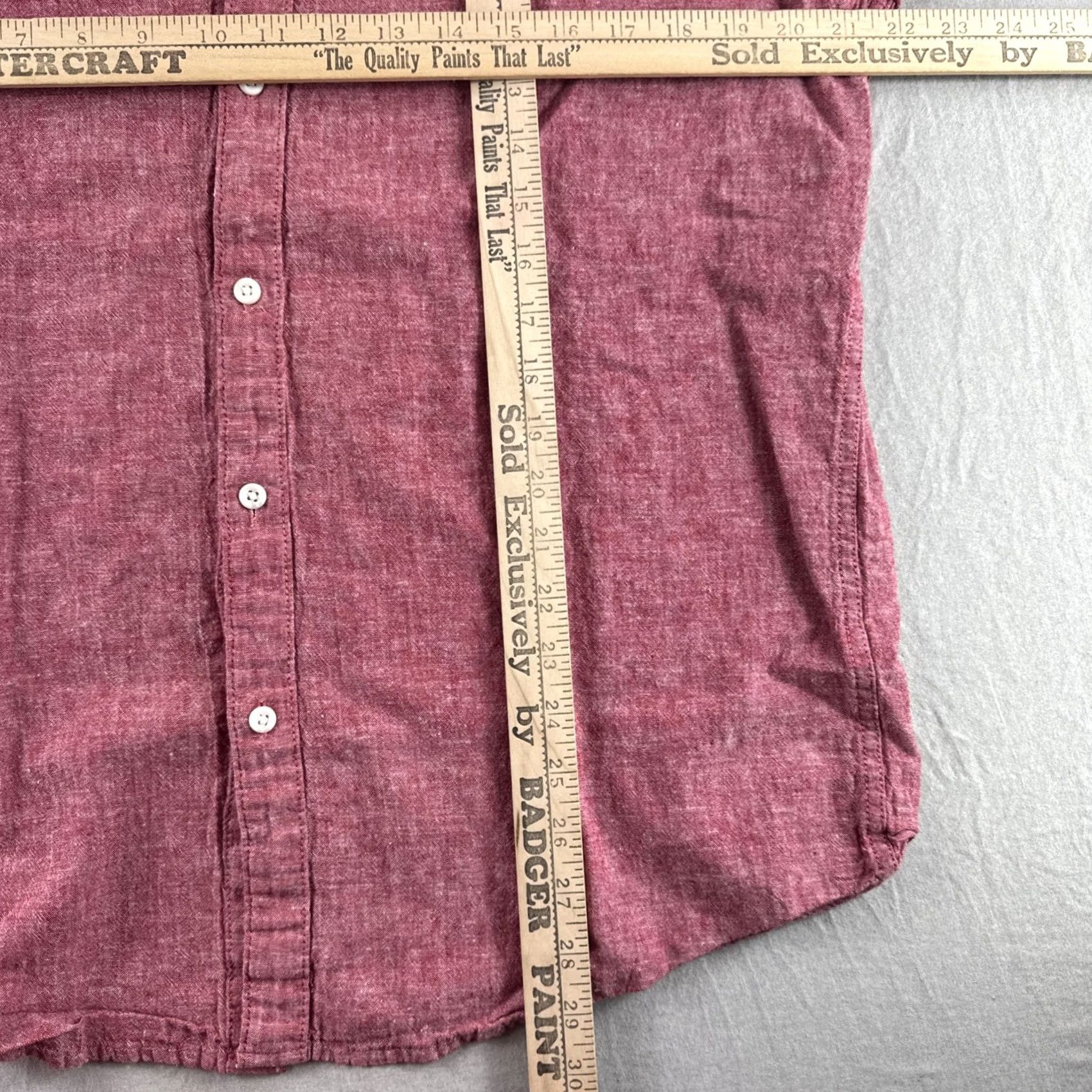 Vintage American Rag Cie Shirt Mens L Red Heather Long Sleeve Button Up Preppy Size US L / EU 52-54 / 3 - 3 Thumbnail