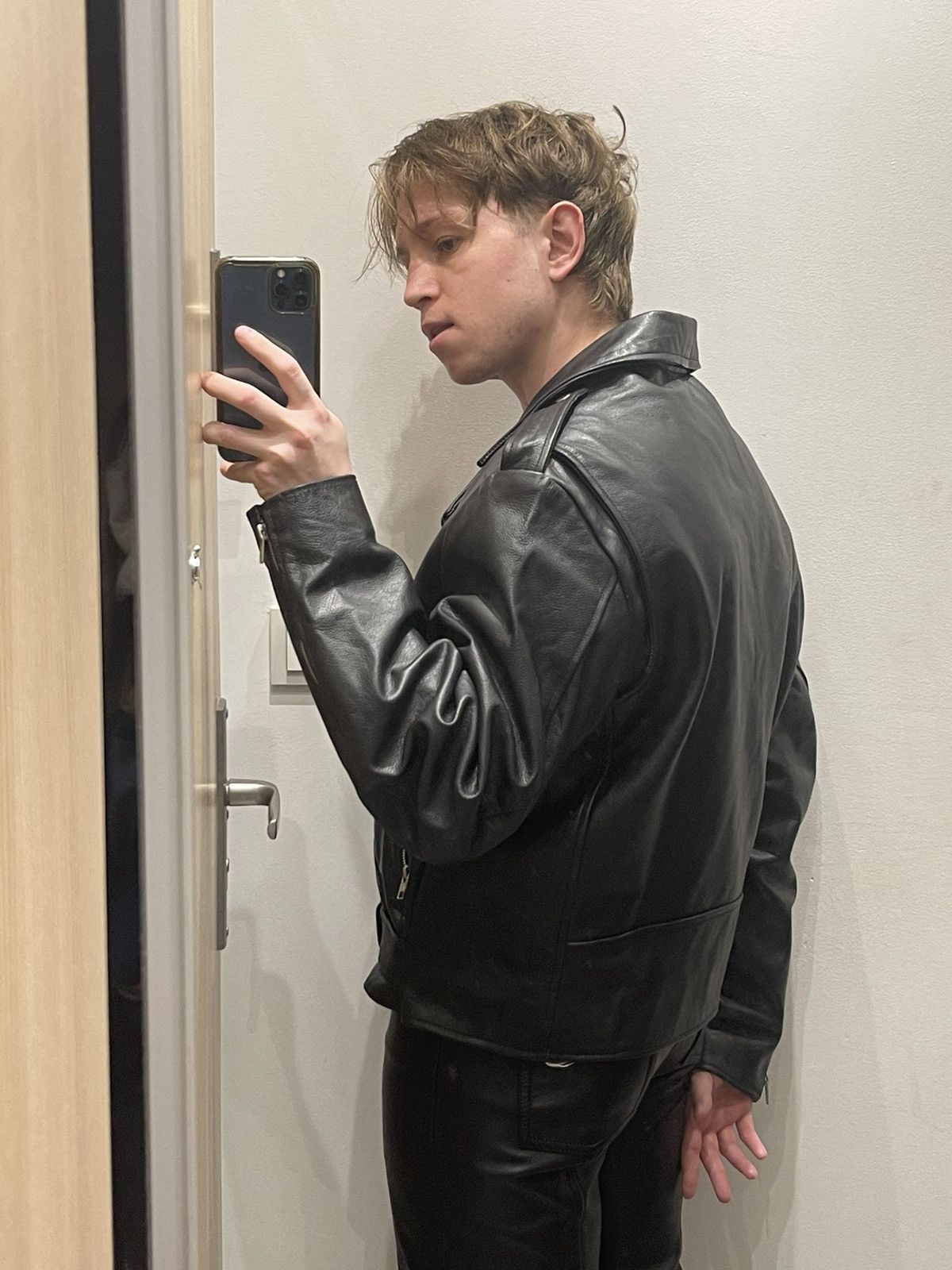 Leather Vintage Highway Black Racing Real Cow Leather Biker Jacket Size US L / EU 52-54 / 3 - 5 Thumbnail
