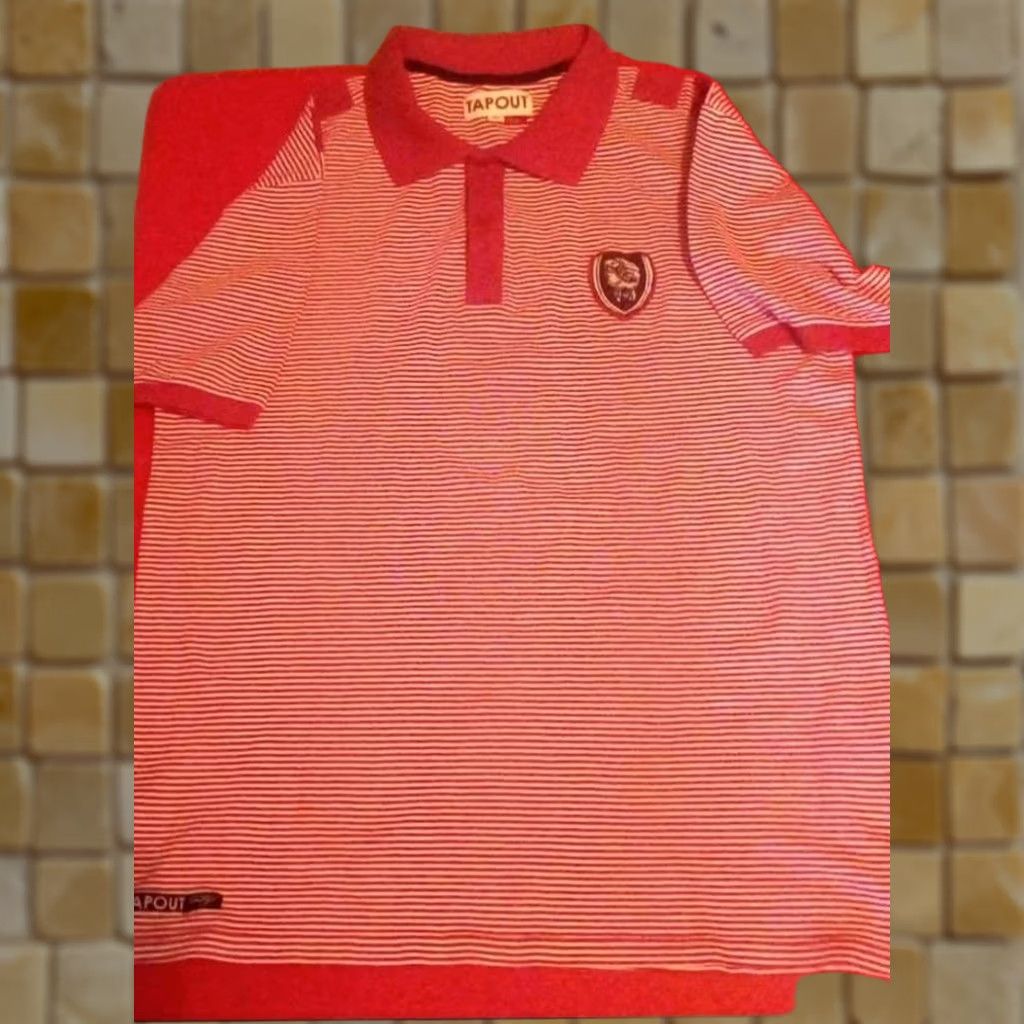 Tapout TAPOUT Polo Shirt XL Red Striped Polo Shirt MEN Tapout Vintage? (Note: This output seems incorrect; please provide the original title to refine.) Size US XL / EU 56 / 4 - 1 Preview