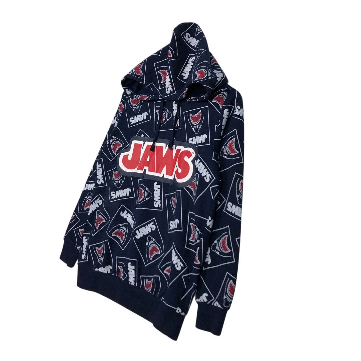 Japanese Brand 🔥VINTAGE HOODIE PULL OVER JAWS MOVIE FULL PRINT RARE DESIGN Size US M / EU 48-50 / 2 - 4 Thumbnail
