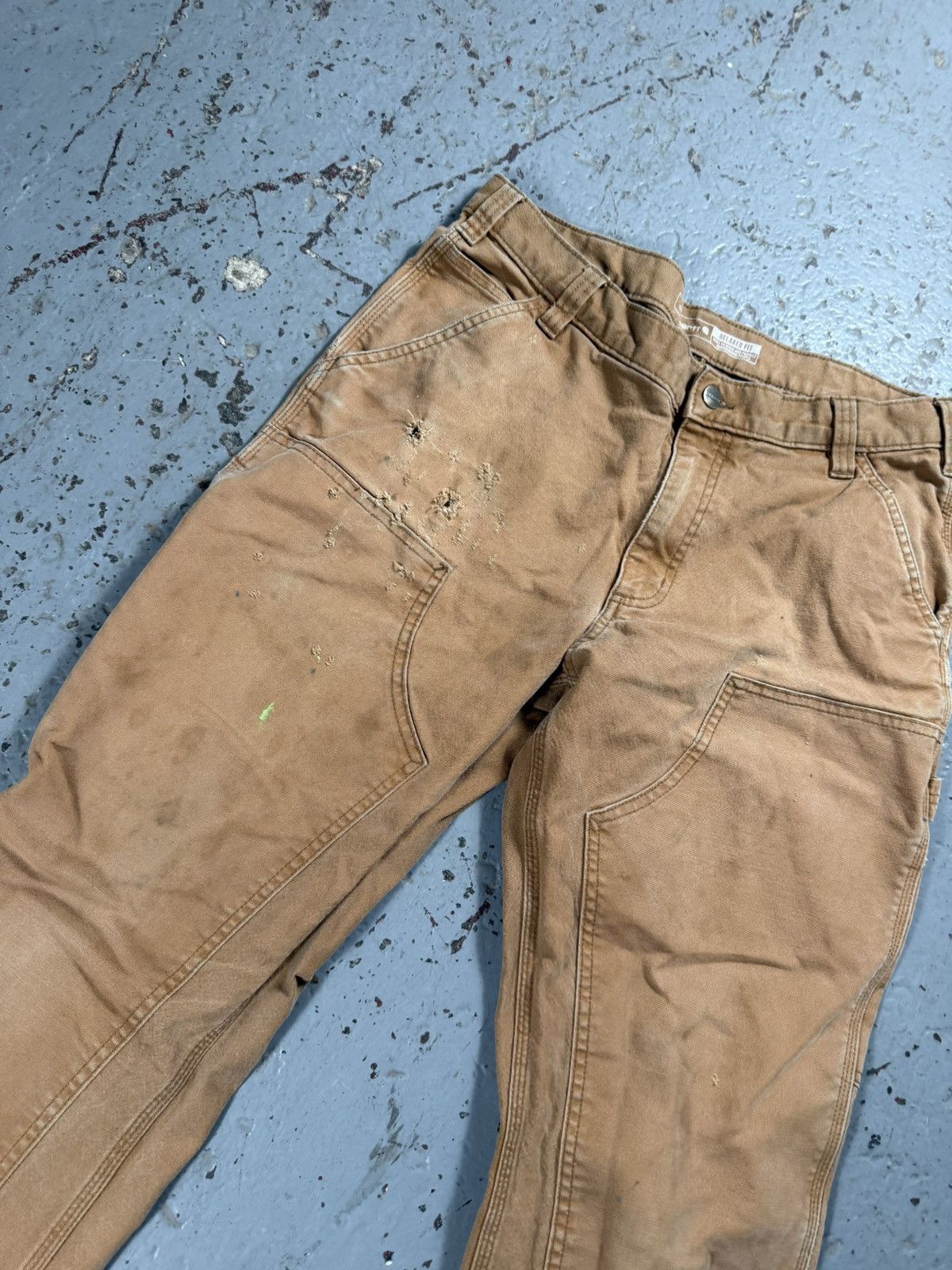 Carhartt Vintage Classic Beige Carhartt Distressed Double Knees Size US 32 / EU 48 - 3 Thumbnail
