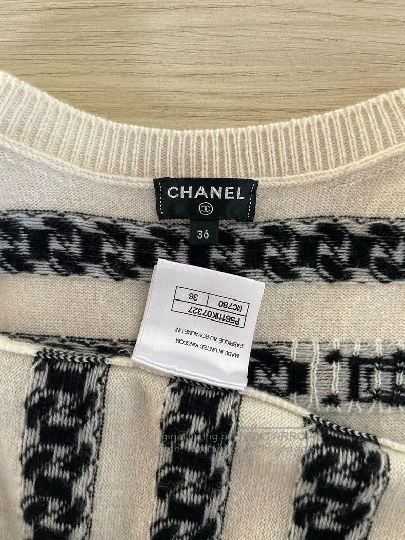 Chanel Chanel Chain striped vest Size XS / US 0-2 / IT 36-38 - 3 Thumbnail