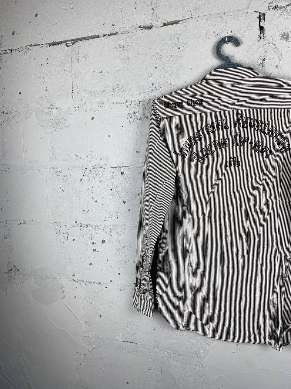 Diesel × Vintage Y2K Striped Avantgarde Diesel Printed Shirt Size L Size US L / EU 52-54 / 3 - 8 Thumbnail