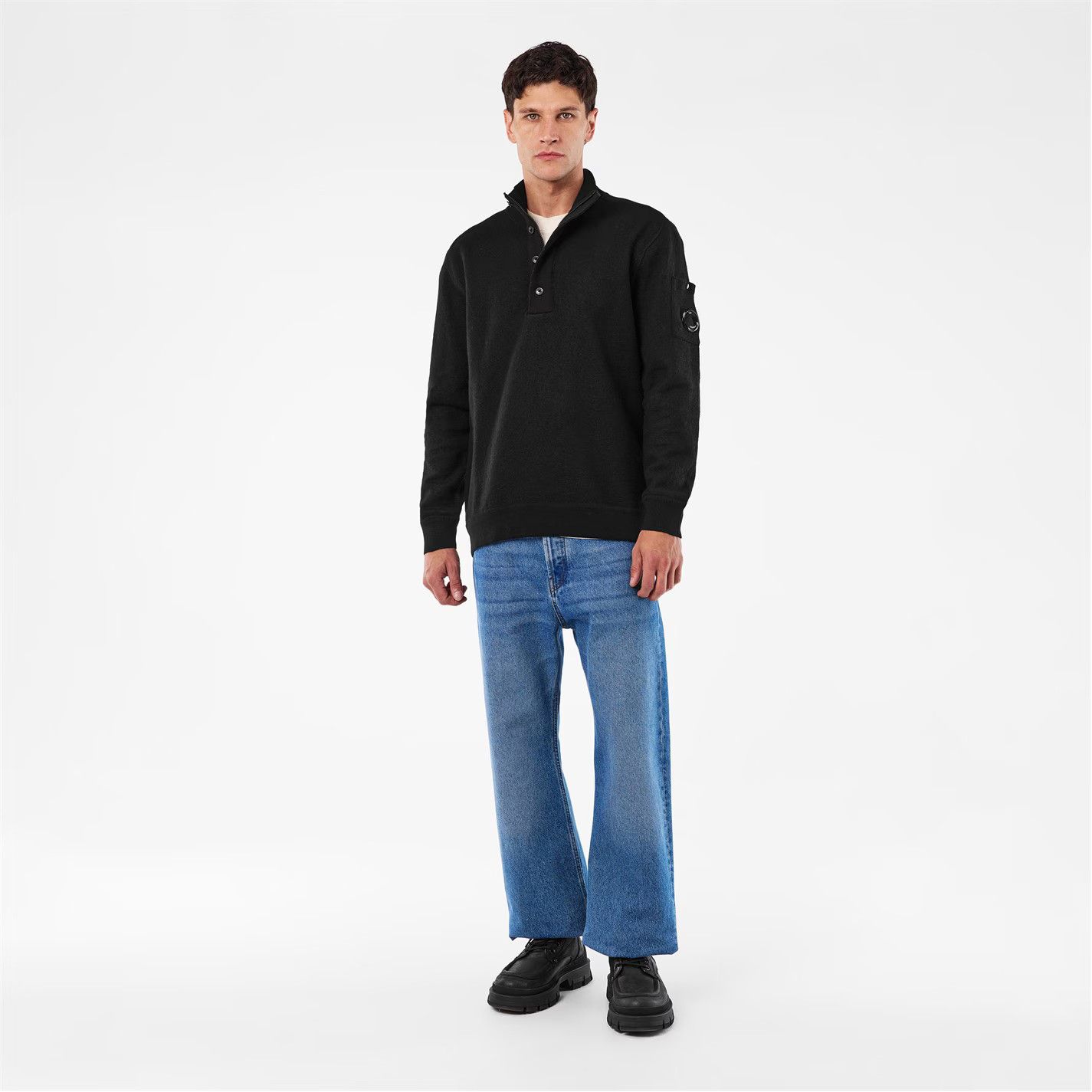 C.P. Company o1g2r1mq0426 Crew Neck Jumper in Black Size US M / EU 48-50 / 2 - 6 Thumbnail