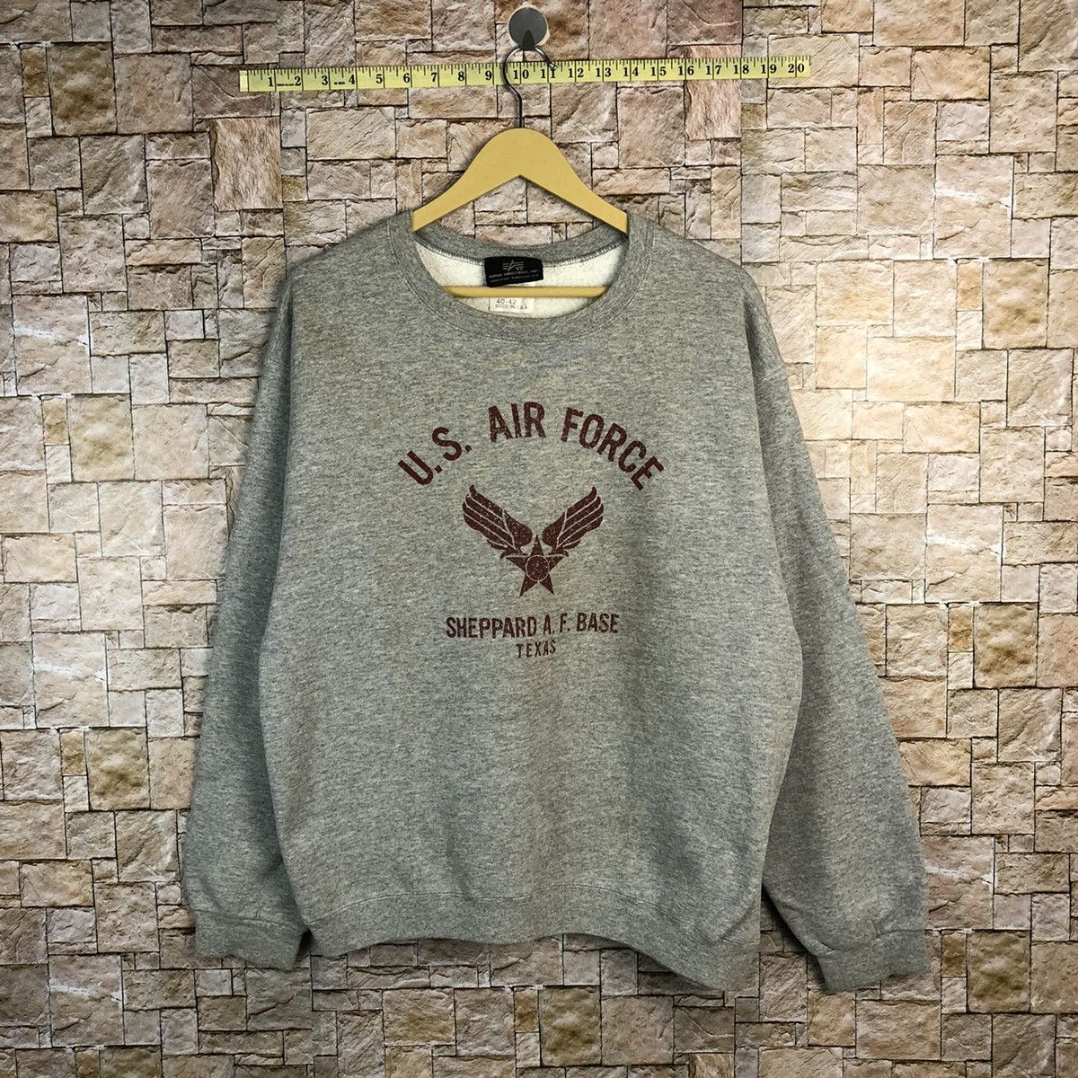Alpha Industries × Vintage Alpha Industries U.S Air Force Grey Sweatshirt #A796 Size US L / EU 52-54 / 3 - 1 Thumbnail