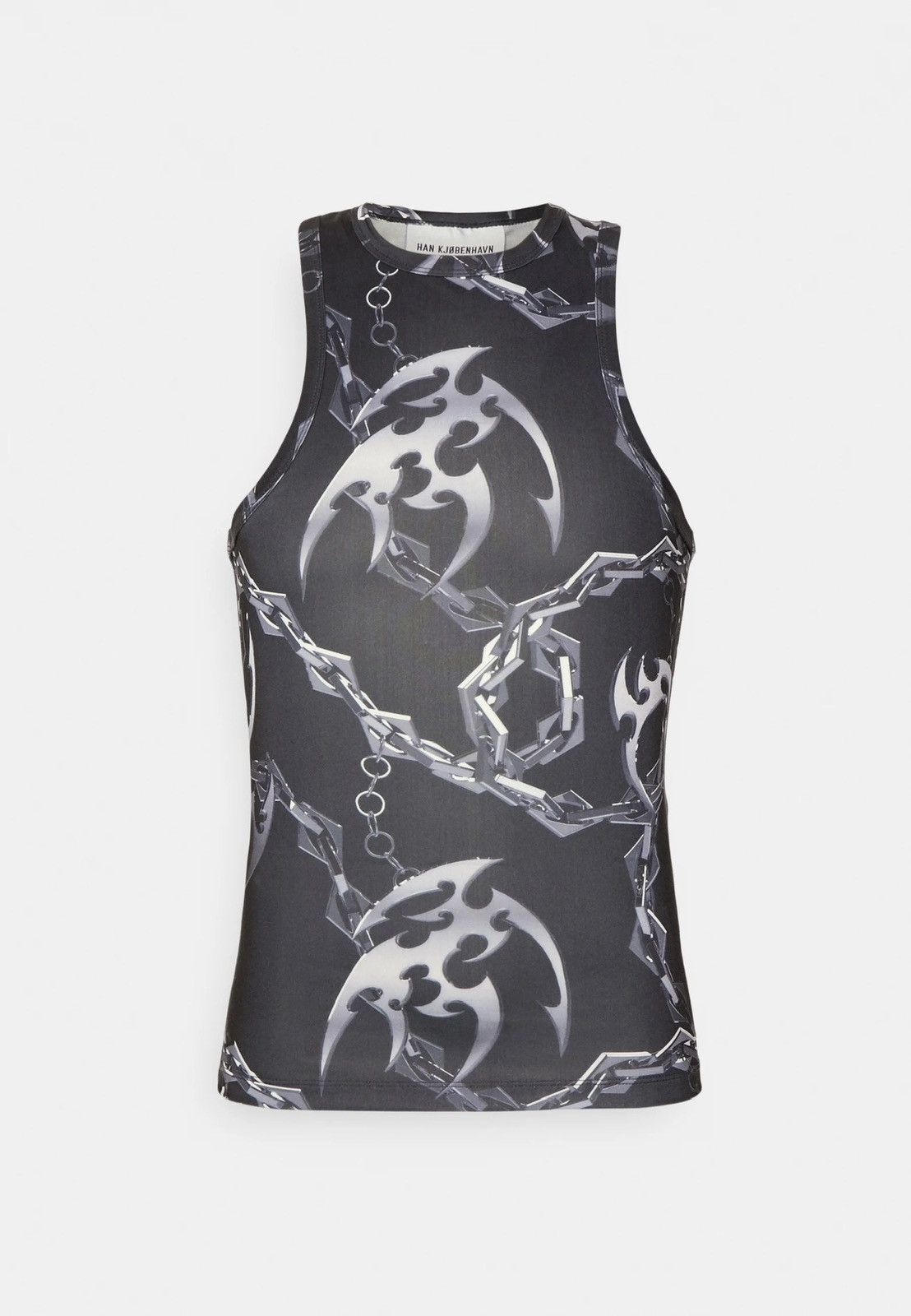 Han Kjobenhavn !DS! SS23 Han Kjobenhavn Chain Tribal Stretch Racer Top Size US M / EU 48-50 / 2 - 2 Thumbnail