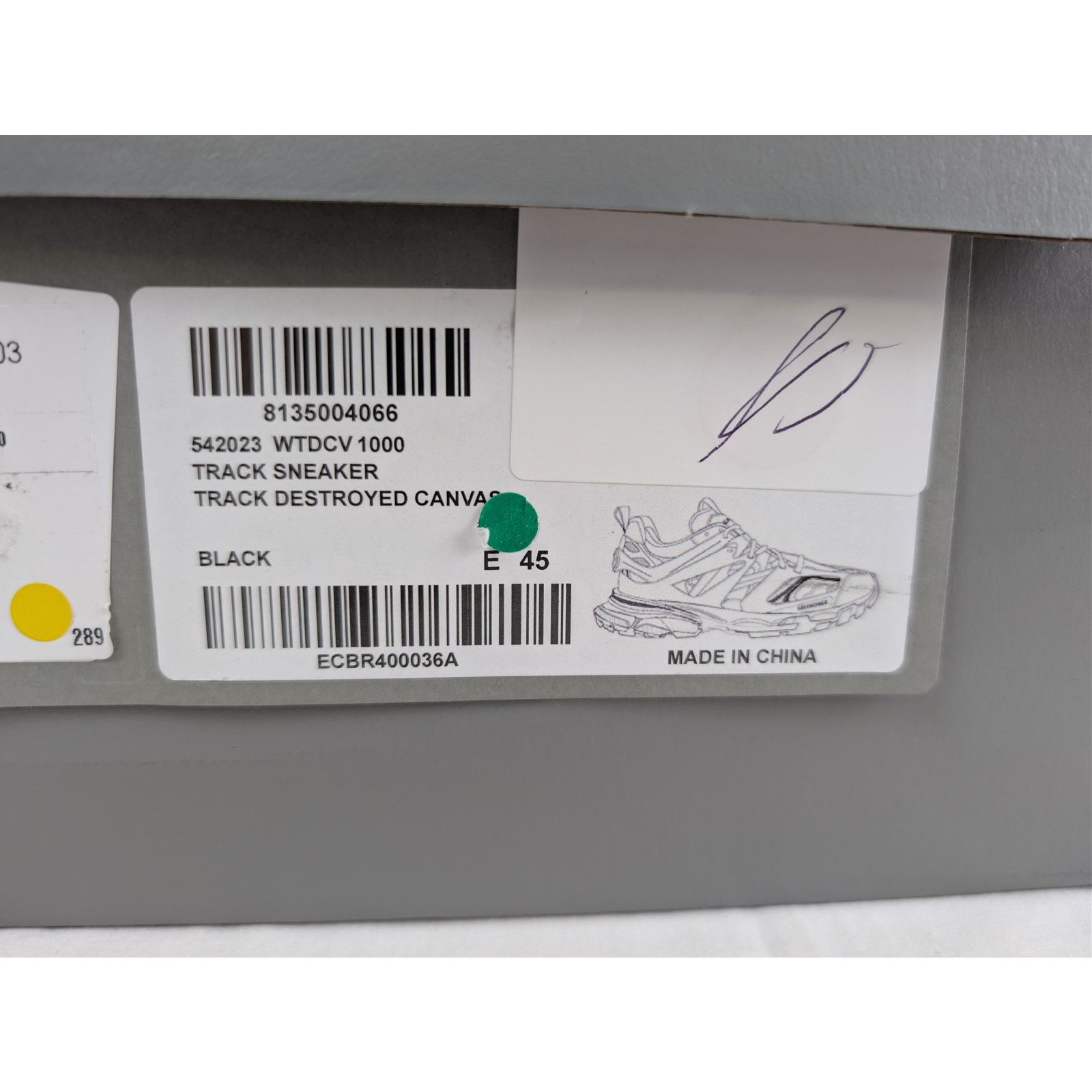 Balenciaga o1rshd1 Destroyed Canvas Track Sneakers in Black Size US 12 / EU 45 - 21 Thumbnail