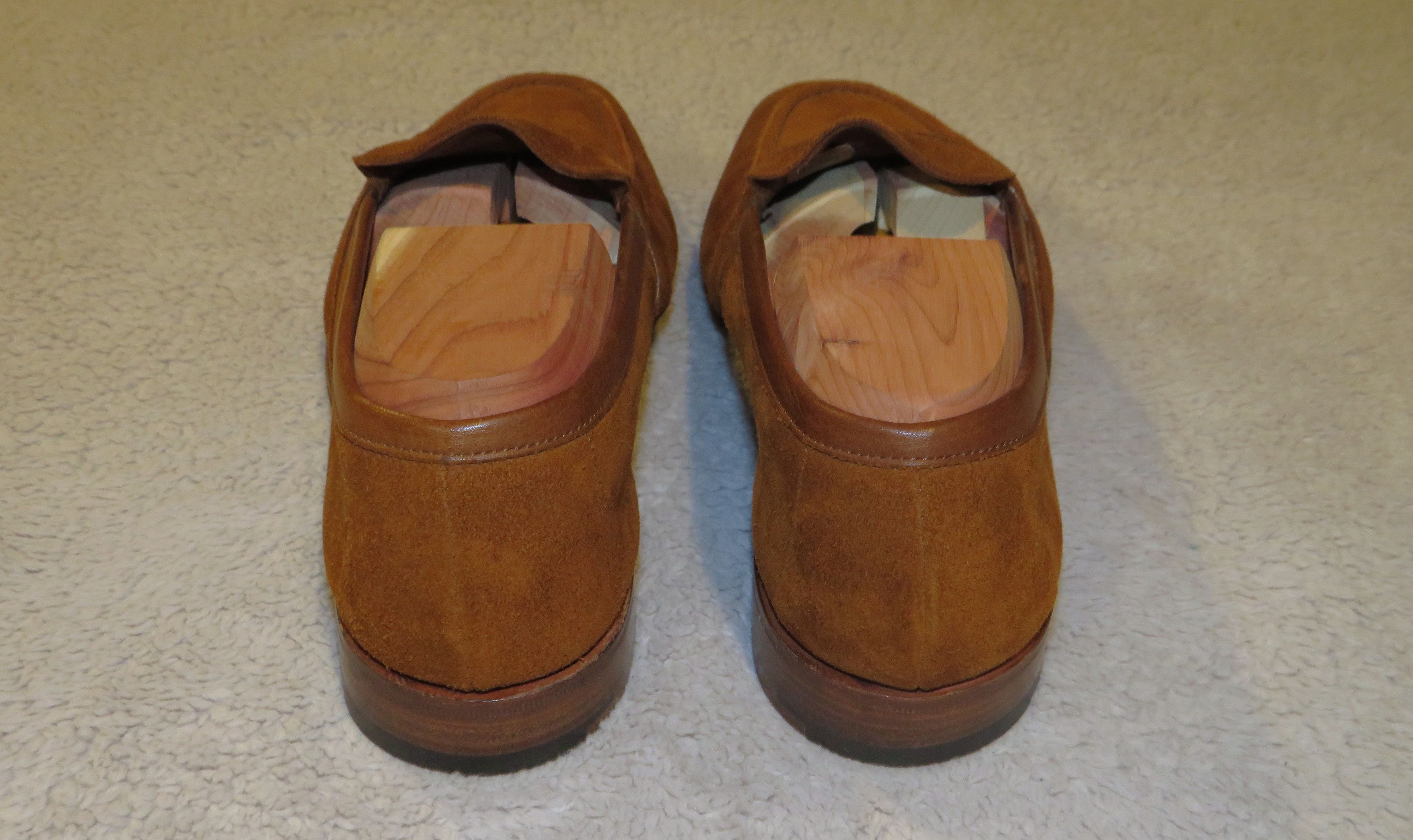 Edward Green Buckingham Tobacco Suede Unlined Loafers 8E Size US 8 / EU 41 - 7 Thumbnail