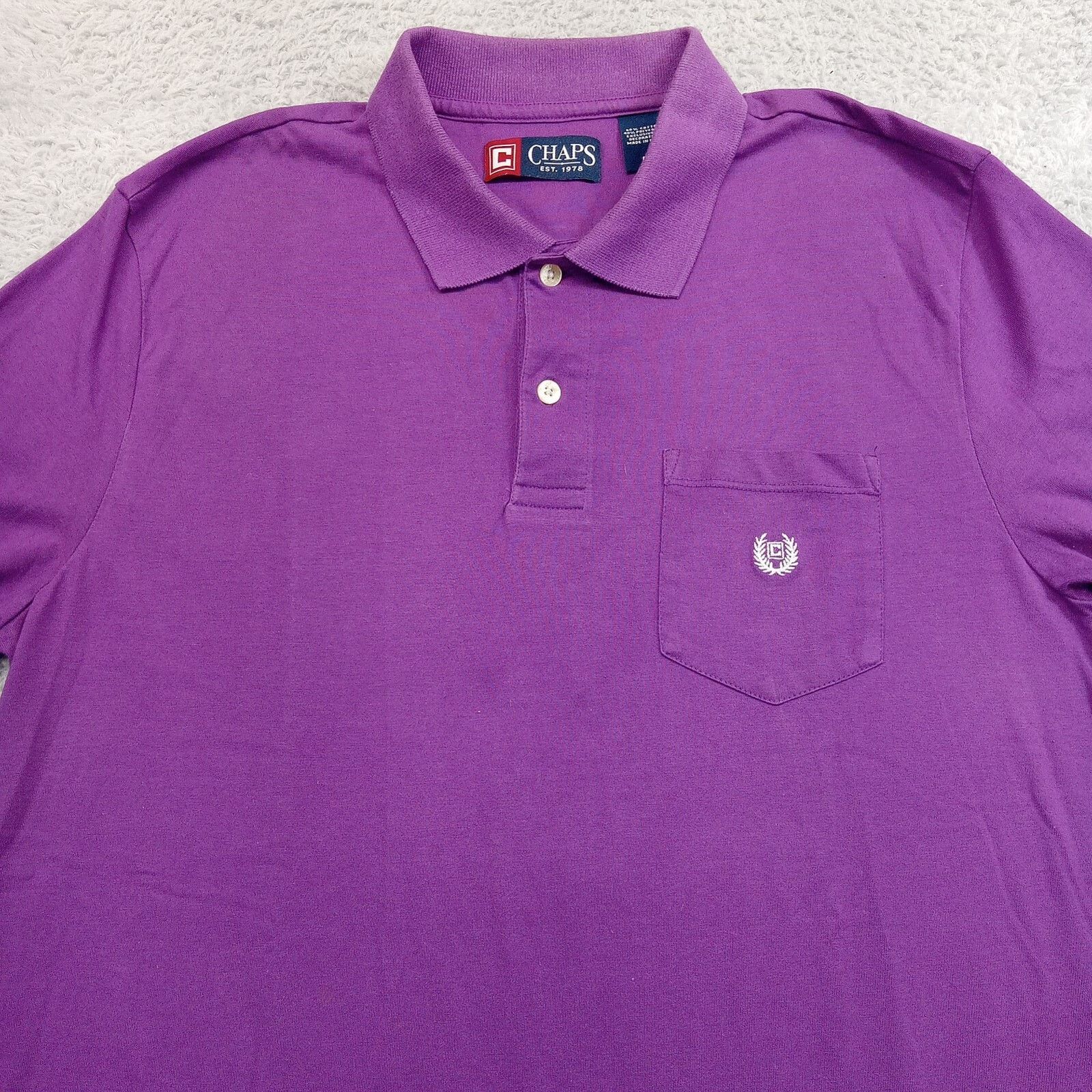 Chaps Chaps Polo Shirt M Men's Ralph Lauren 2 Button Purple Size US M / EU 48-50 / 2 - 3 Thumbnail