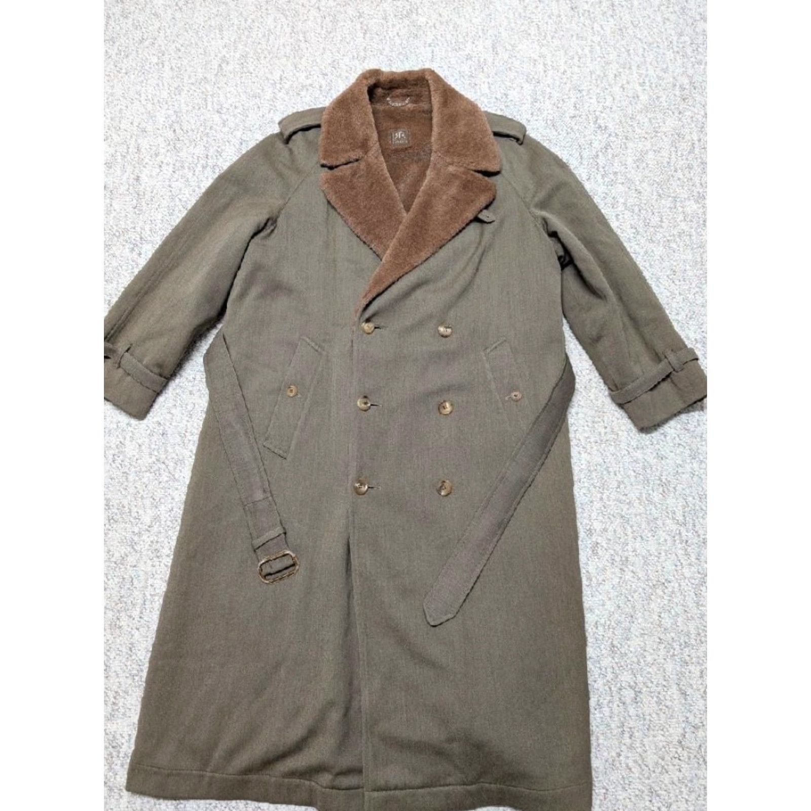Roots VINTAGE ENGLAND made ALPACA PILE double breasted overcoat Size US XXL / EU 58 / 5 - 4 Thumbnail