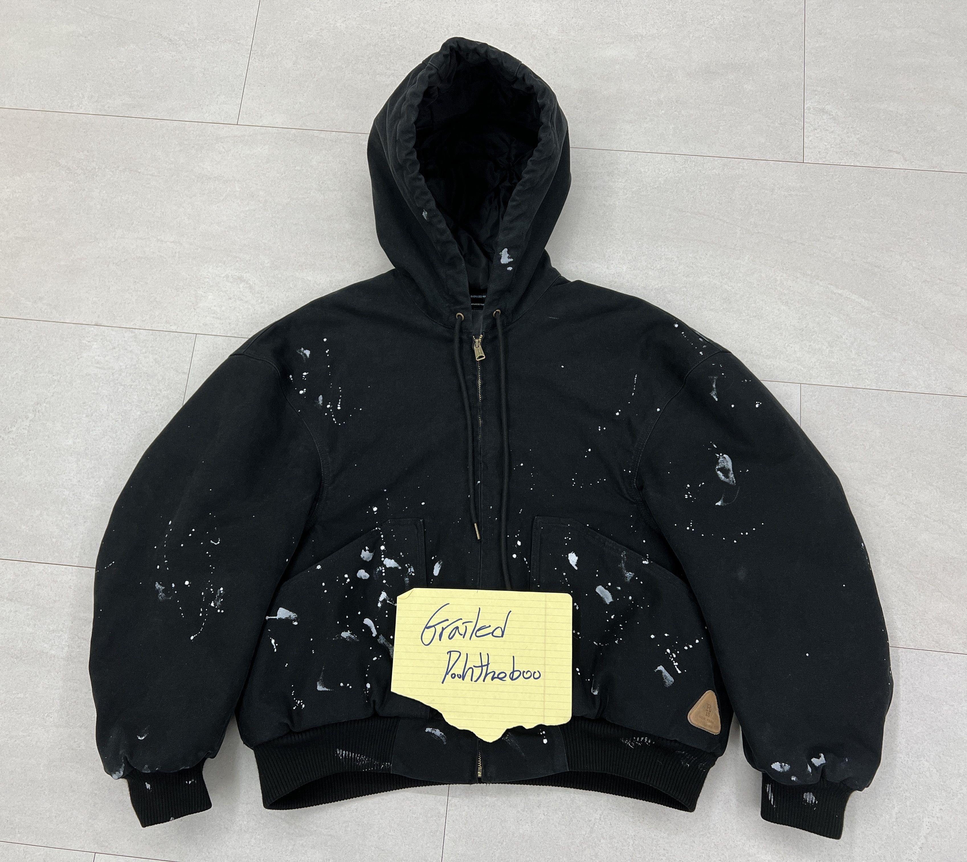 image of R13 Black Seamless Workwear Jacket, Men's (Size Small)