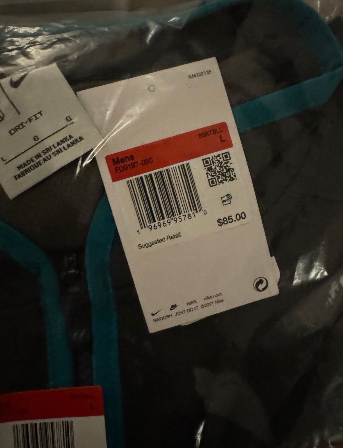 Nike Nike Anthracite Wizards City Edition Authentic Half-Zip Top Size US M / EU 48-50 / 2 - 5 Thumbnail