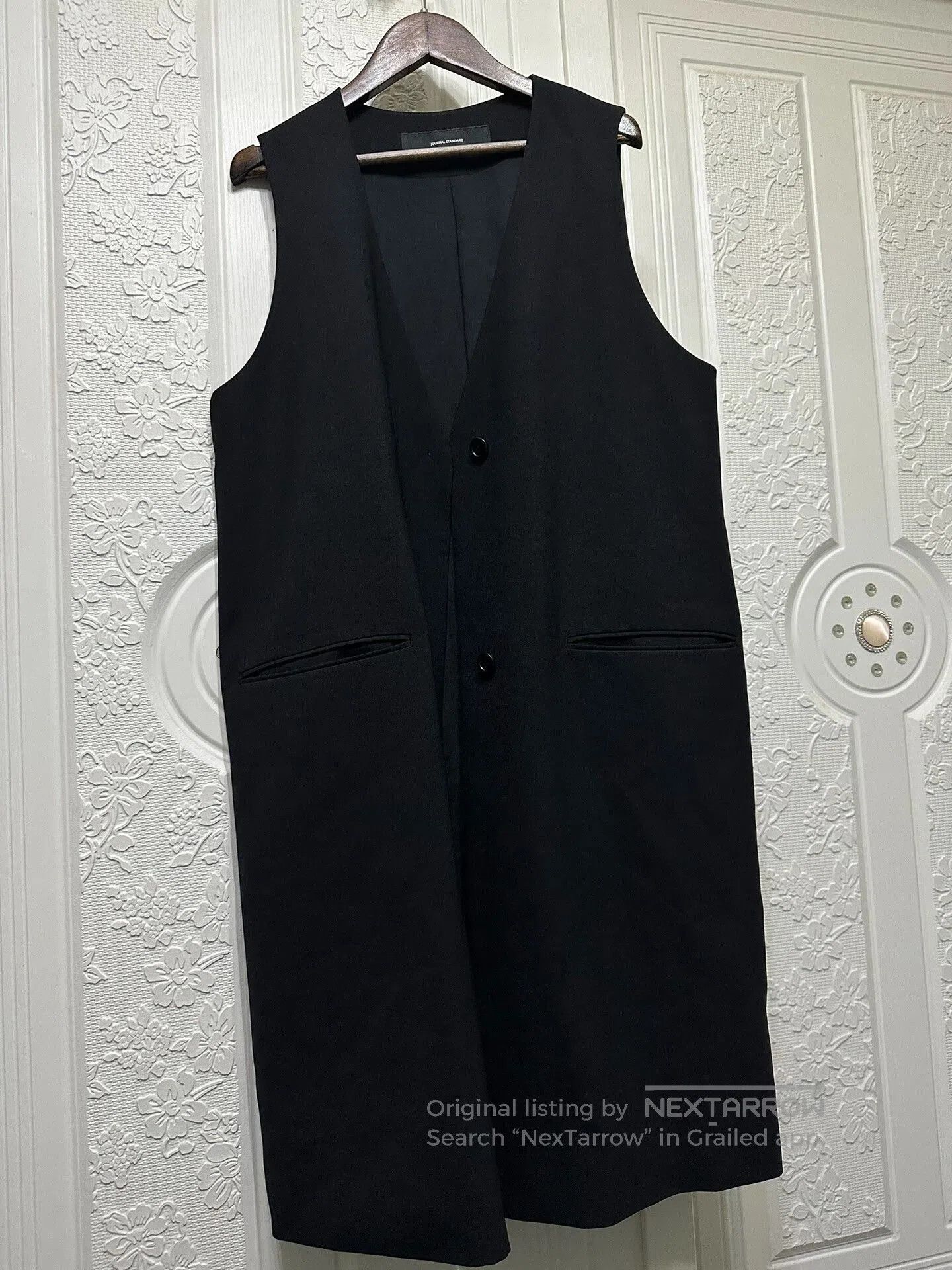 Journal Standard Long Black Vest Coat for Women. Size M / US 6-8 / IT 42-44 - 1 Thumbnail