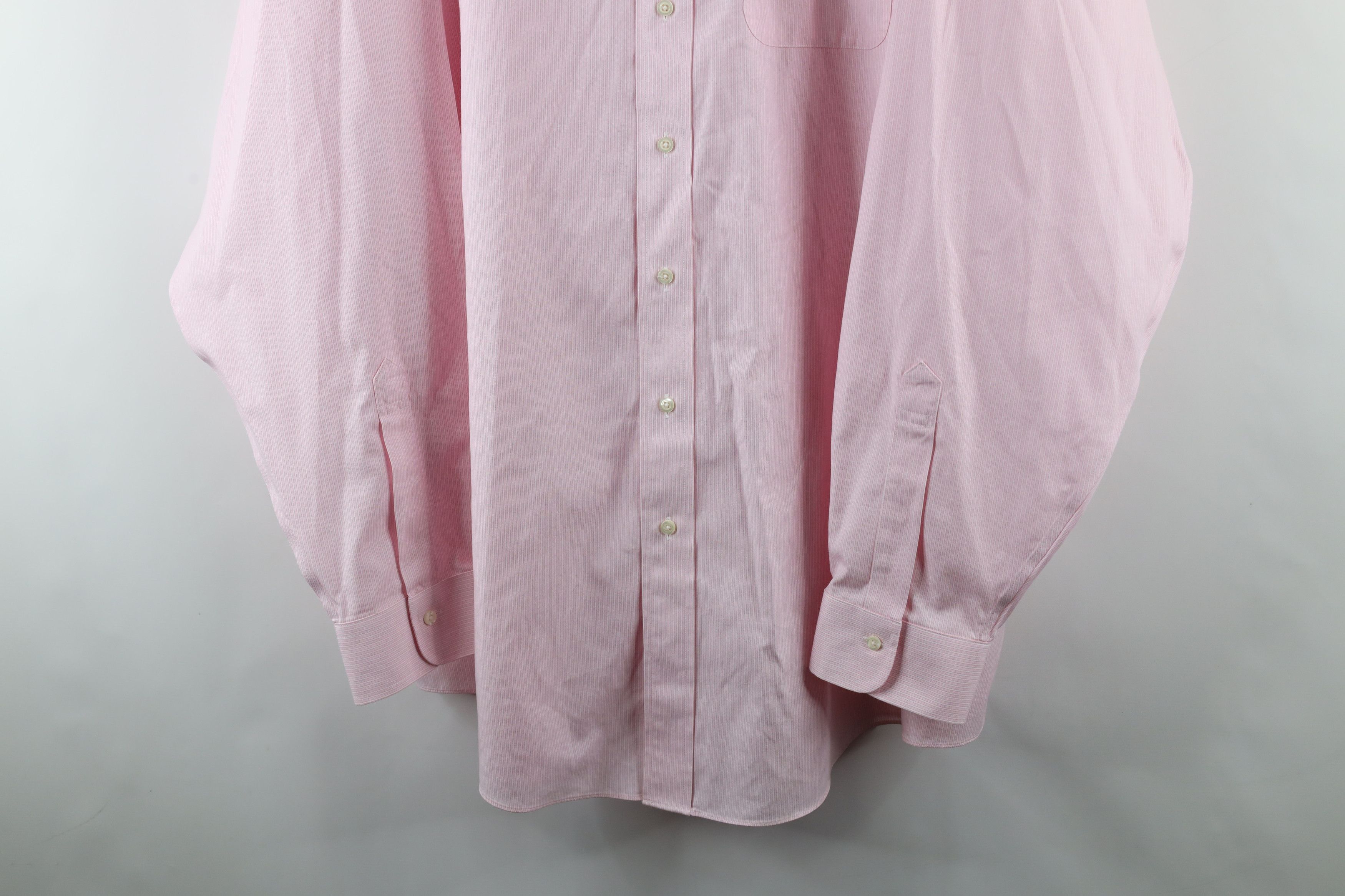 Brooks Brothers × Vintage Vintage 90s Brooks Brothers Collared Button Shirt Pink Size US L / EU 52-54 / 3 - 3 Thumbnail