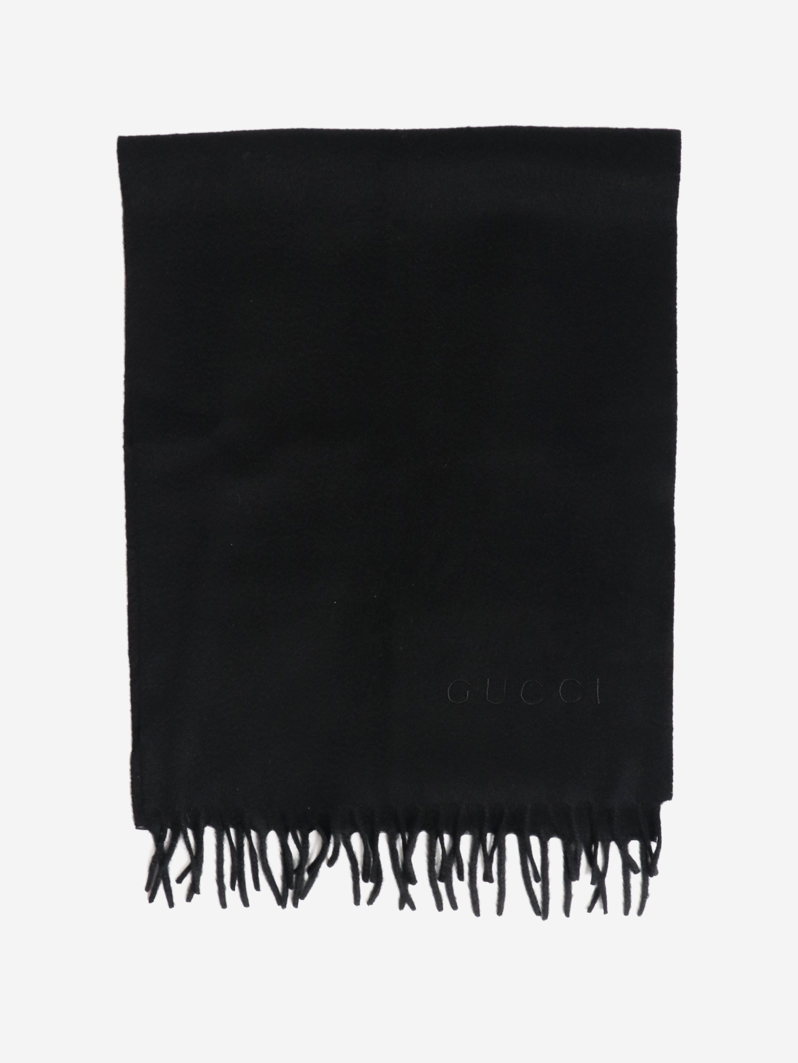 Other Black cashmere fringed scarf Size ONE SIZE - 1 Thumbnail