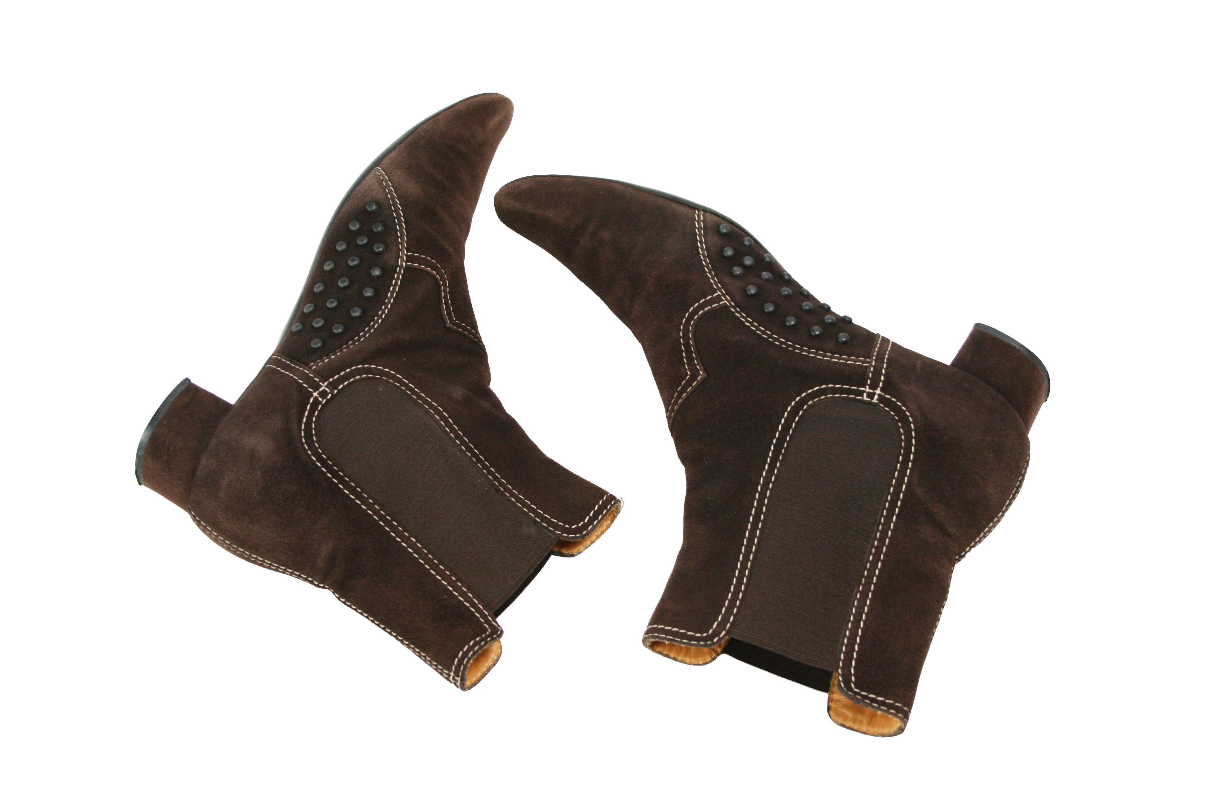 Tod's Chelsea Biker Heeled Ankle Boots Y2K Size US 9.5 / IT 39.5 - 9 Thumbnail