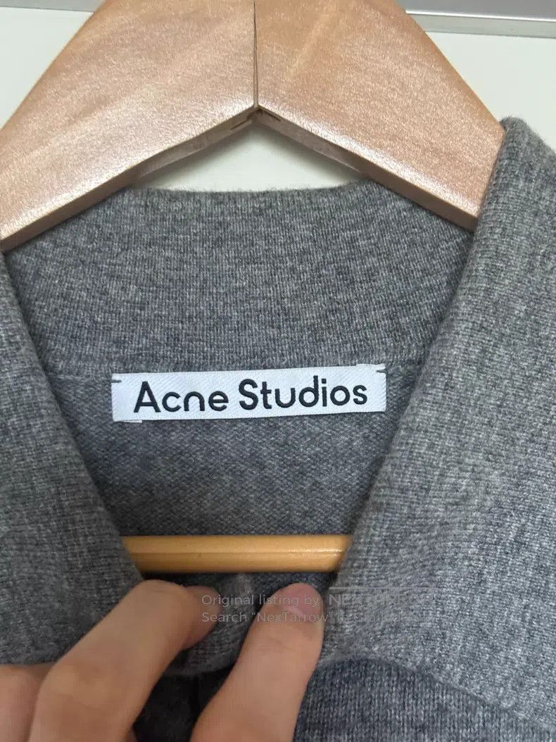 Acne Studios Acne Studios Wool long-sleeve polo shirt, gray Size S / US 4 / IT 40 - 5 Thumbnail