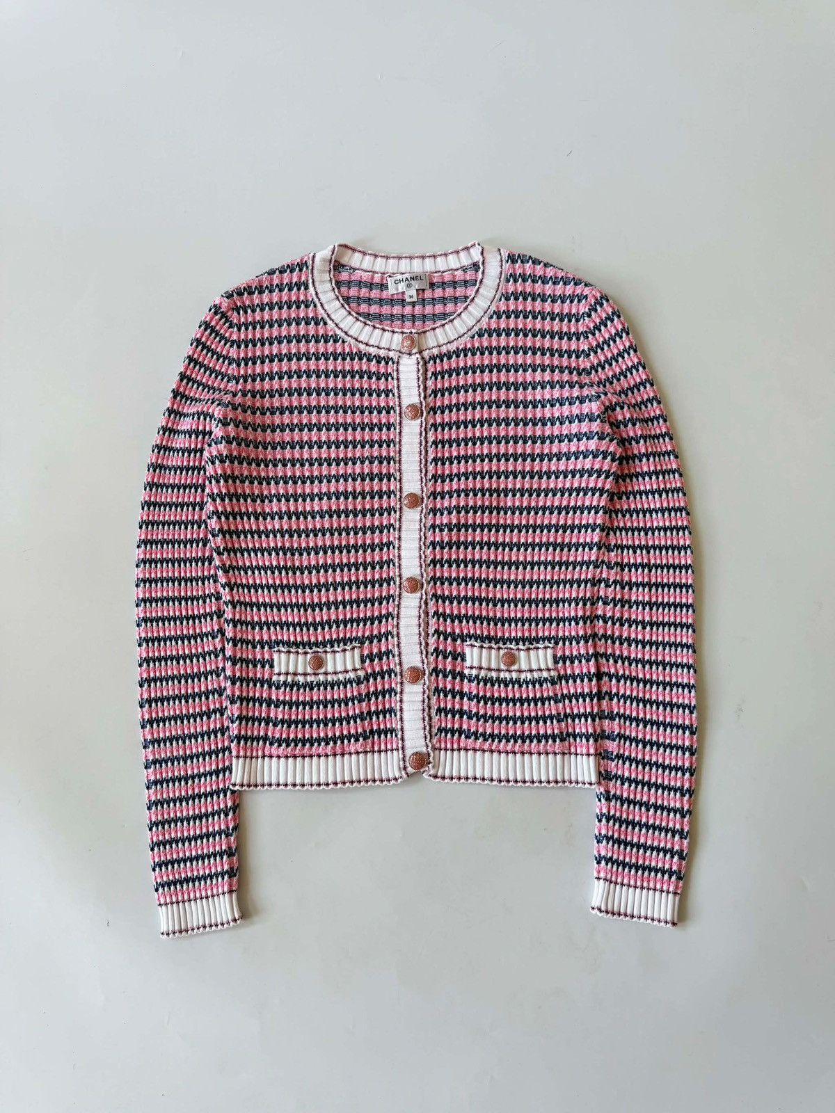 Chanel Chanel Stripped Multicolor Cardigan Size XS / US 0-2 / IT 36-38 - 1 Thumbnail