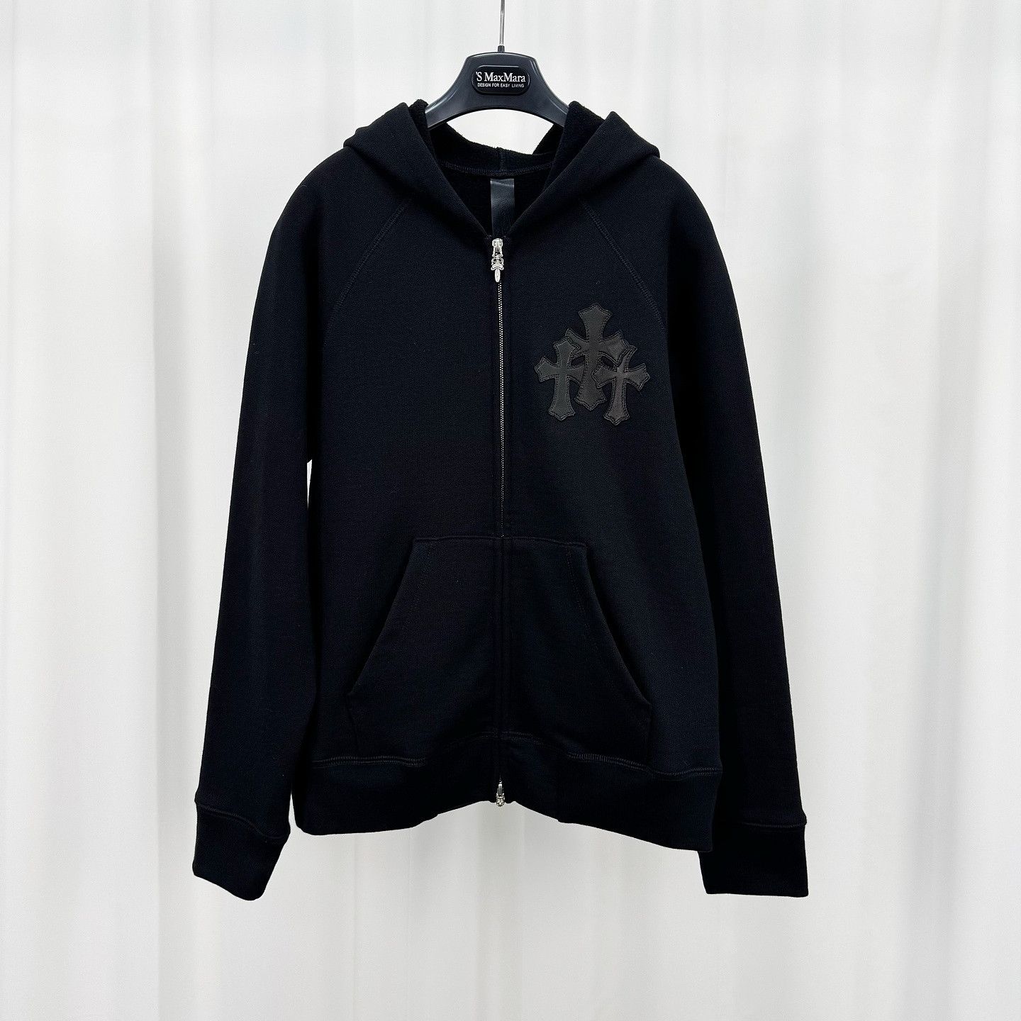 Chrome Hearts Chrome hearts y not patches cross zip up hoodie