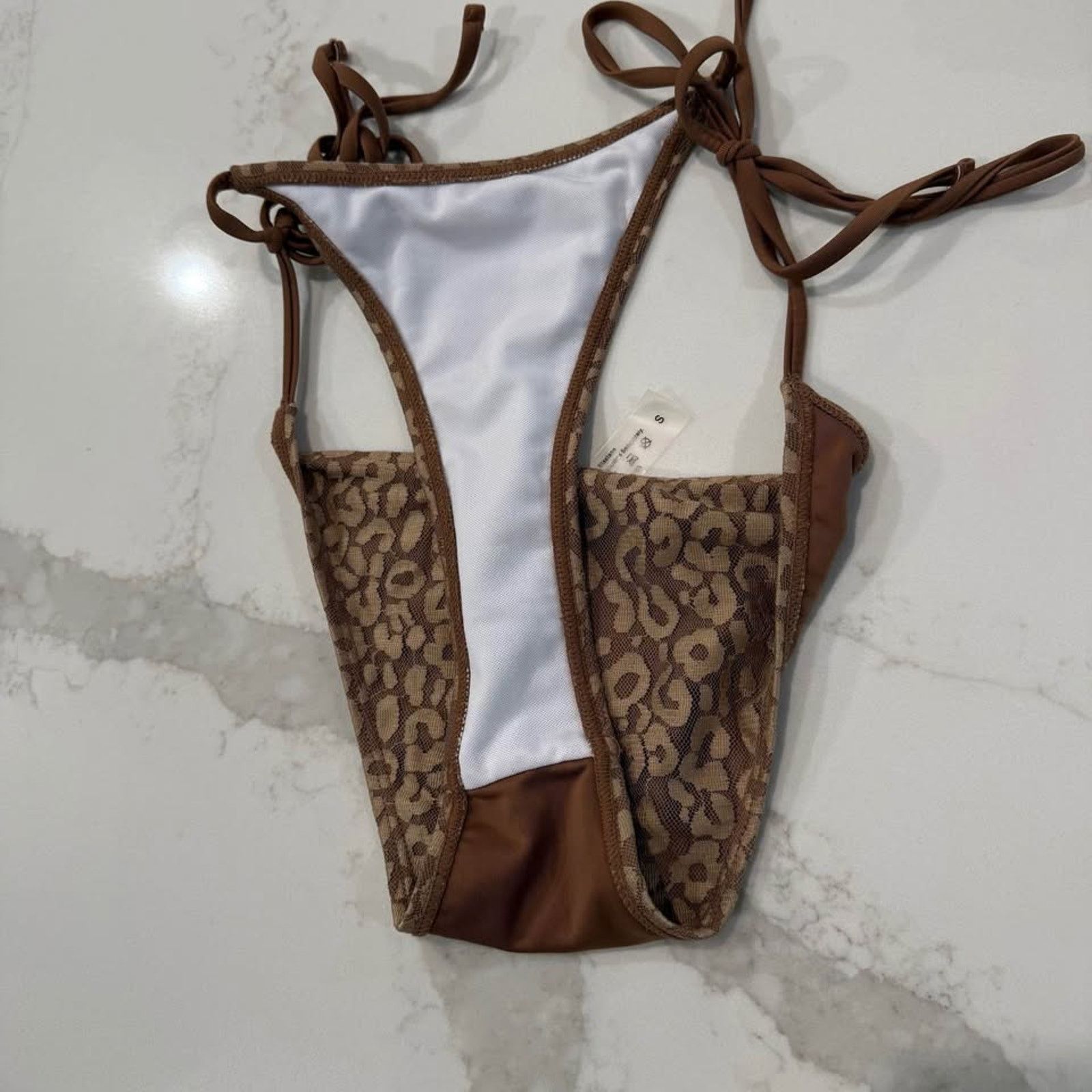 Shein SHEIN Sexy Leopard Print Triangle Bikini Set Womens Small Size ONE SIZE - 9 Thumbnail
