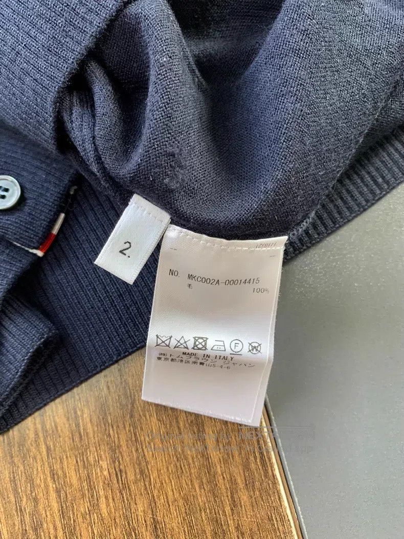 Thom Browne Thom Browne Old Money Style Wool Cardigan, Blue Size US M / EU 48-50 / 2 - 3 Thumbnail