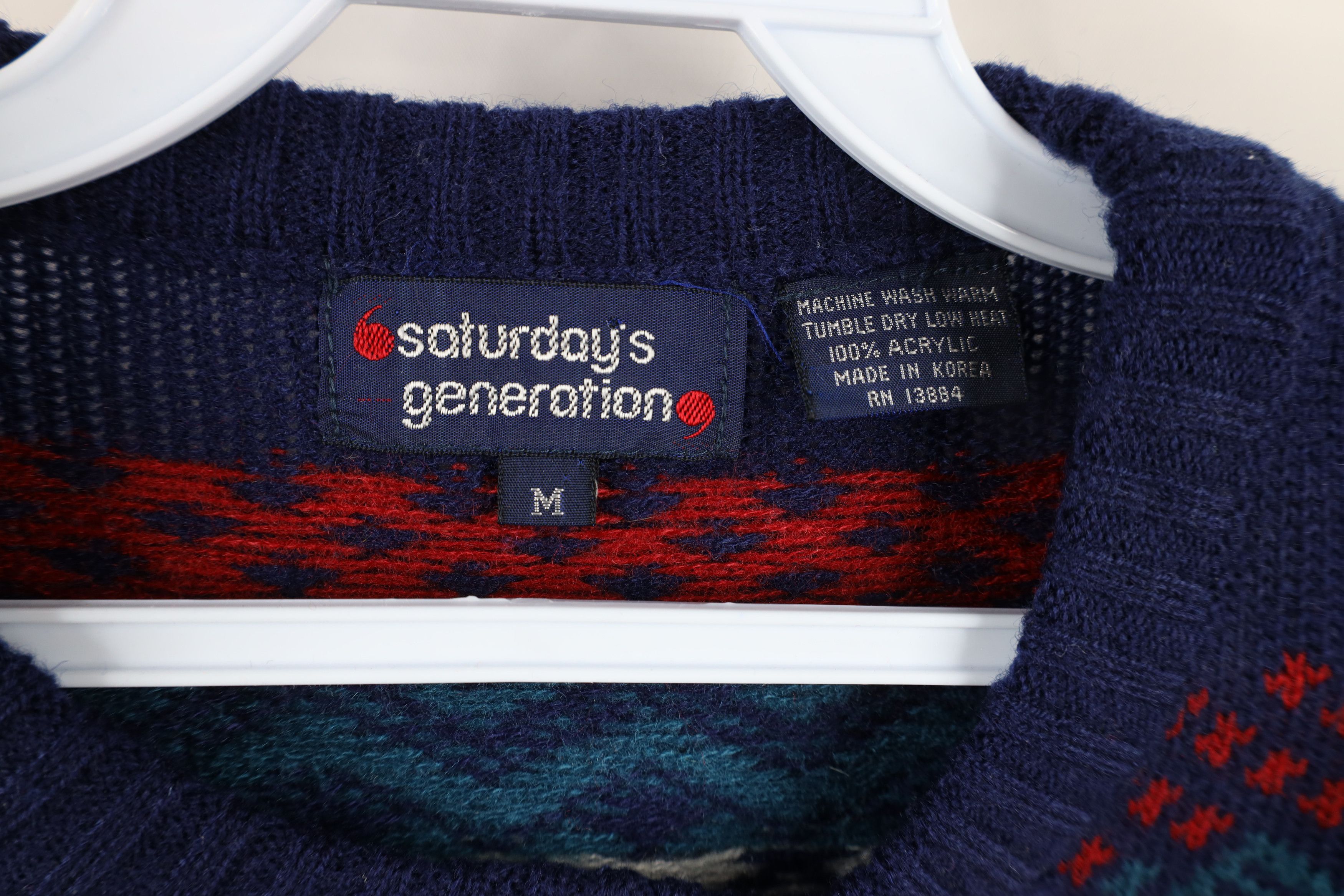 Vintage Vintage 70s Streetwear Fair Isle Knit Crewneck Sweater Size M / US 6-8 / IT 42-44 - 9 Thumbnail