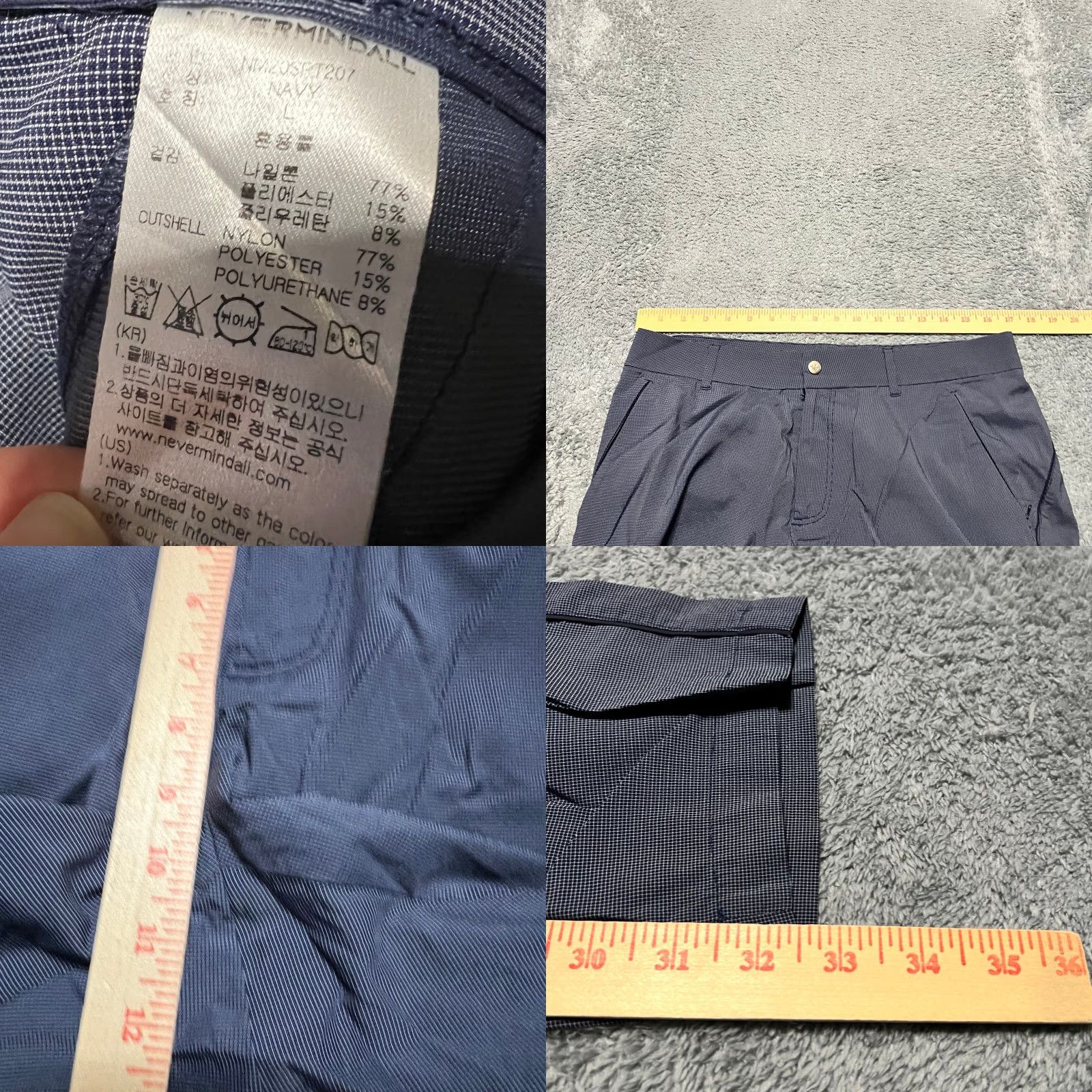 Vintage **Nevermindall Mens Blue Large Golf Performance Check Chino Pants** User: Nevermindall Mens Blue Large Golf Performance Check Chino Pants Size US 33 - 8 Thumbnail