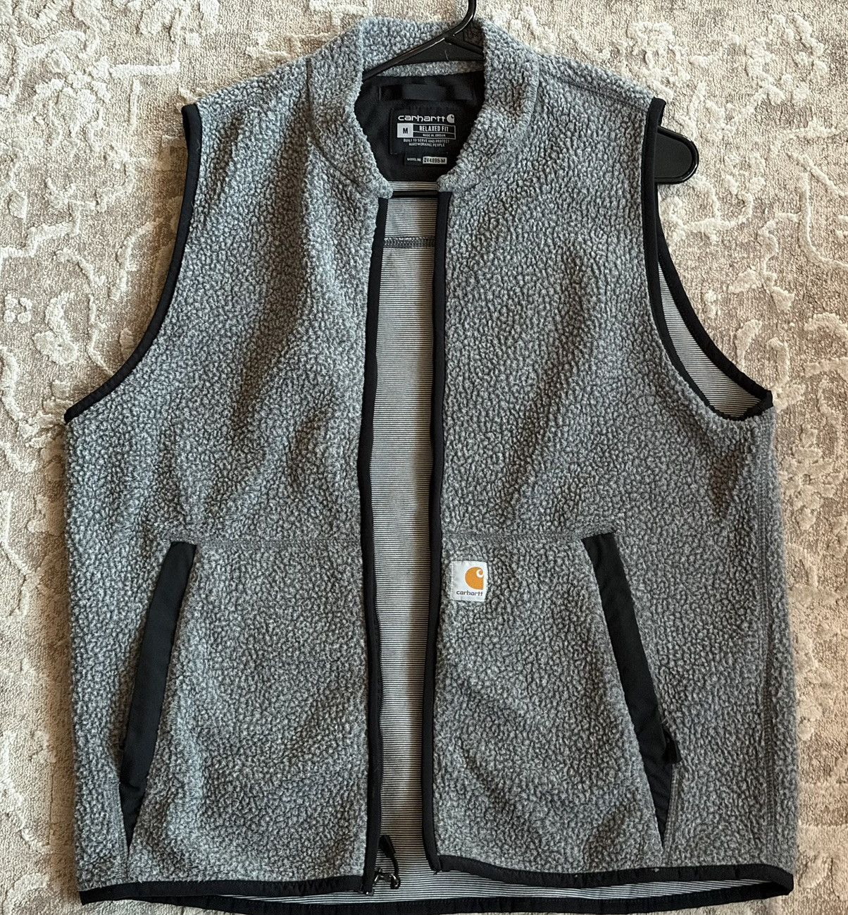 Carhartt Carhartt Grey Sherpa Fleece Vest – Relaxed Fit – Men’s M Size US M / EU 48-50 / 2 - 1 Thumbnail