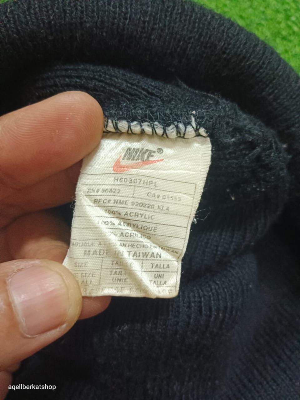Nike VTG 90S NIKE SWOOSH Taiwan Embroidered Logo Beanie Size ONE SIZE - 7 Thumbnail