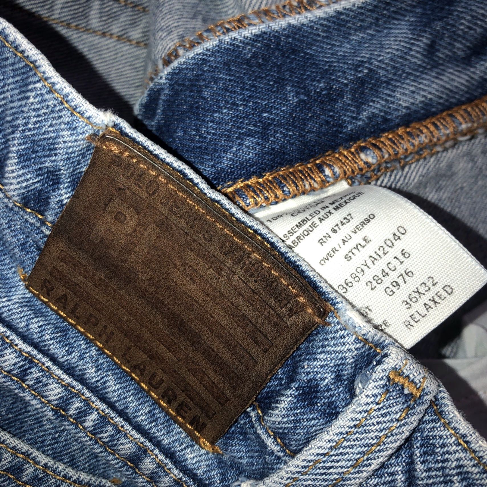Polo Ralph Lauren Polo Ralph Lauren Jeans Mens Size 36x32 Relaxed Straight Leg Blue Size US M / EU 48-50 / 2 - 4 Thumbnail