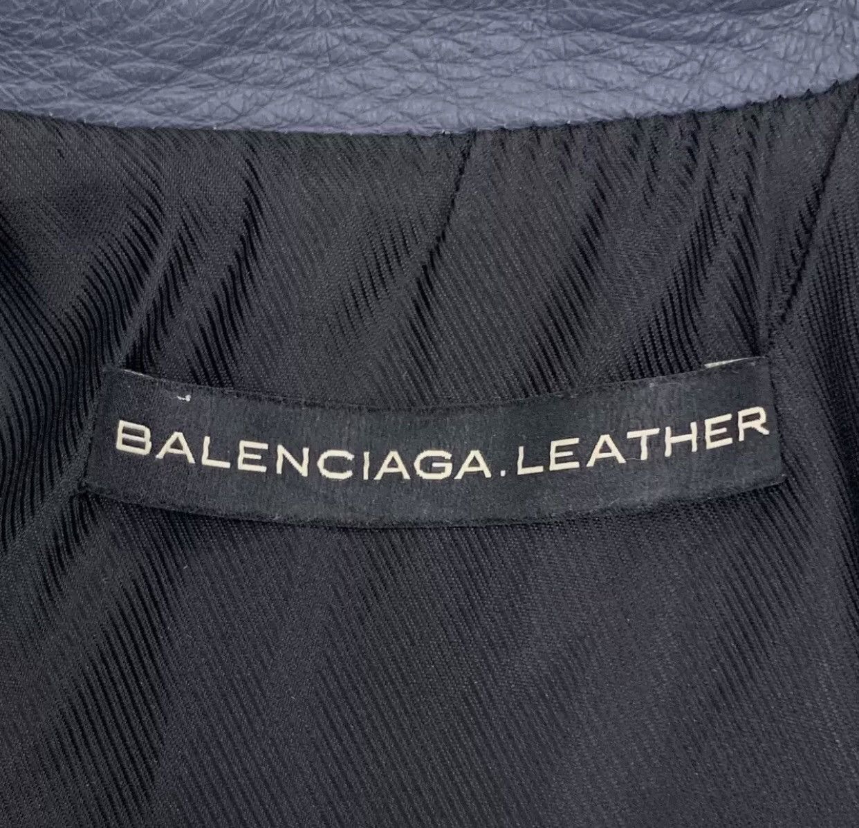 Balenciaga Balenciaga smog blue lapel zipper motorcycle leather jacket Size US S / EU 44-46 / 1 - 5 Thumbnail