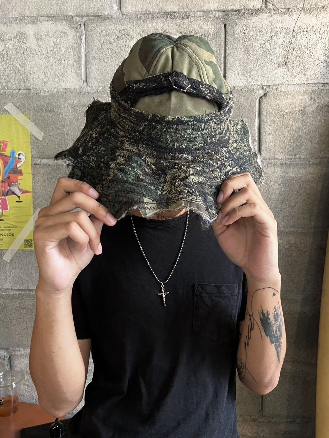 Other Camo Patchwork Bucket Hat Vintage Military Distressed Size ONE SIZE - 7 Thumbnail