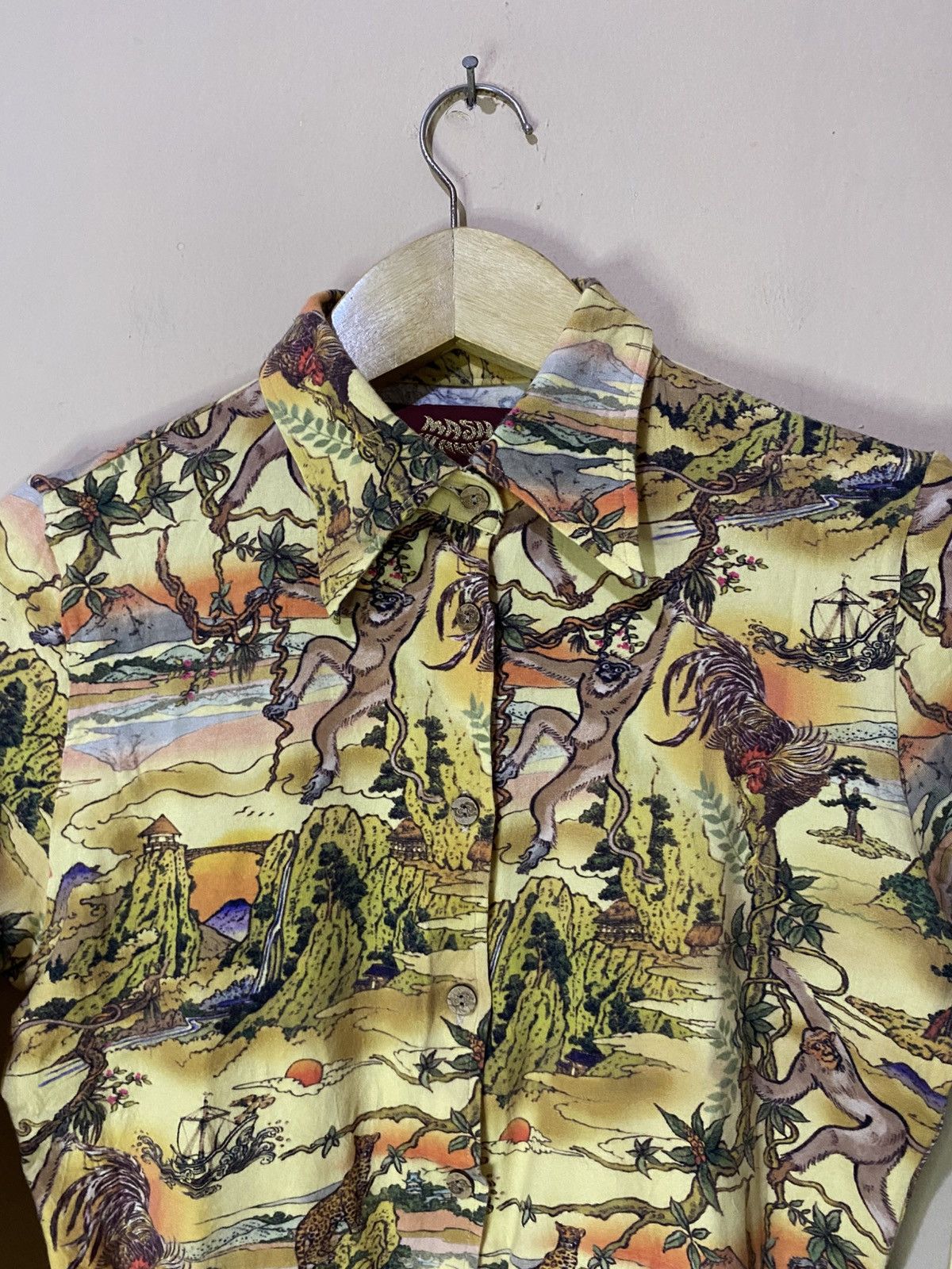Japanese Brand 2000s Mash Mania Zoo Art Over Print Long Sleeve Size XS / US 0-2 / IT 36-38 - 4 Thumbnail