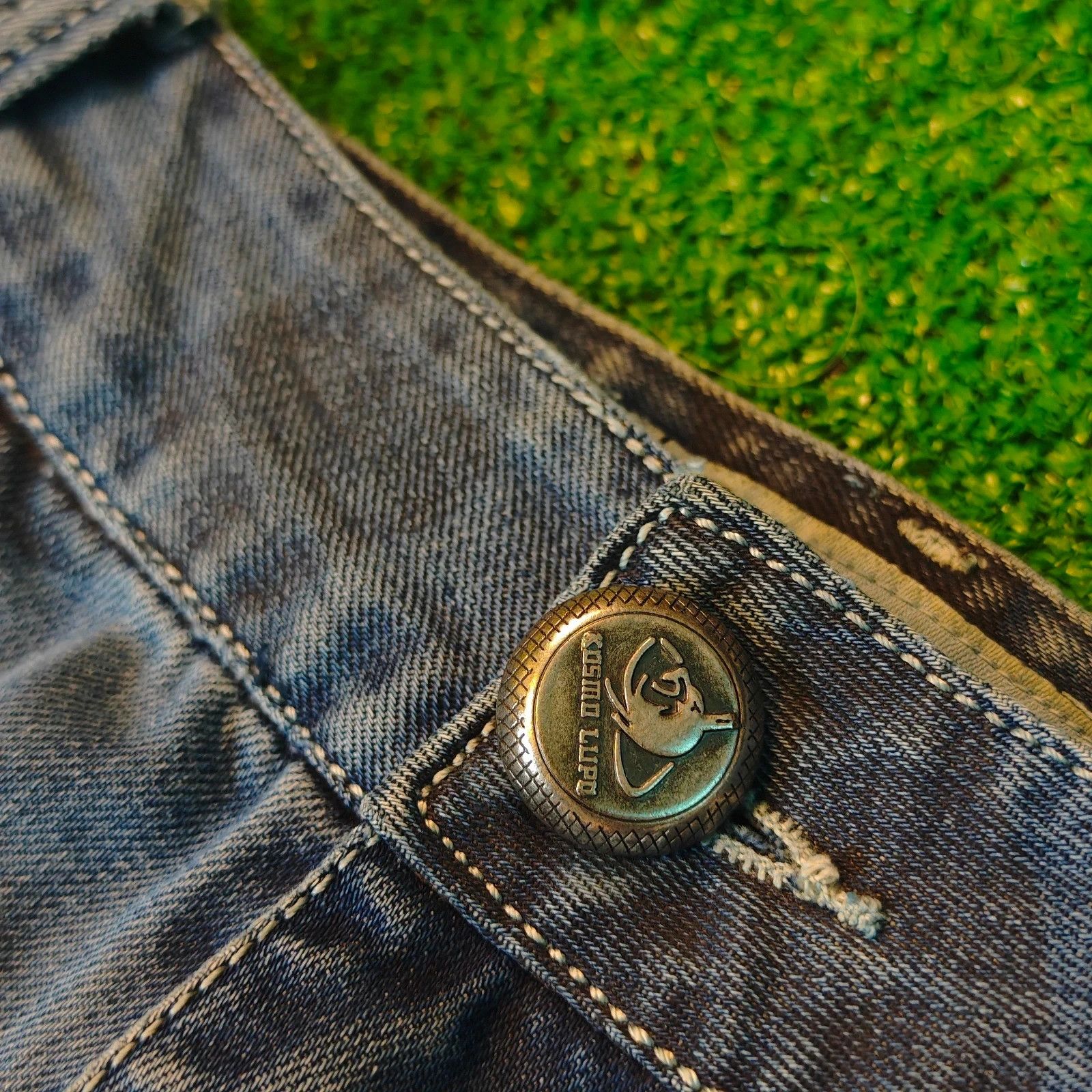 Other Kosmo Lupo Jeans Mens 32x32 Blue Straight acid overdye wash Size US 32 / EU 48 - 9 Thumbnail