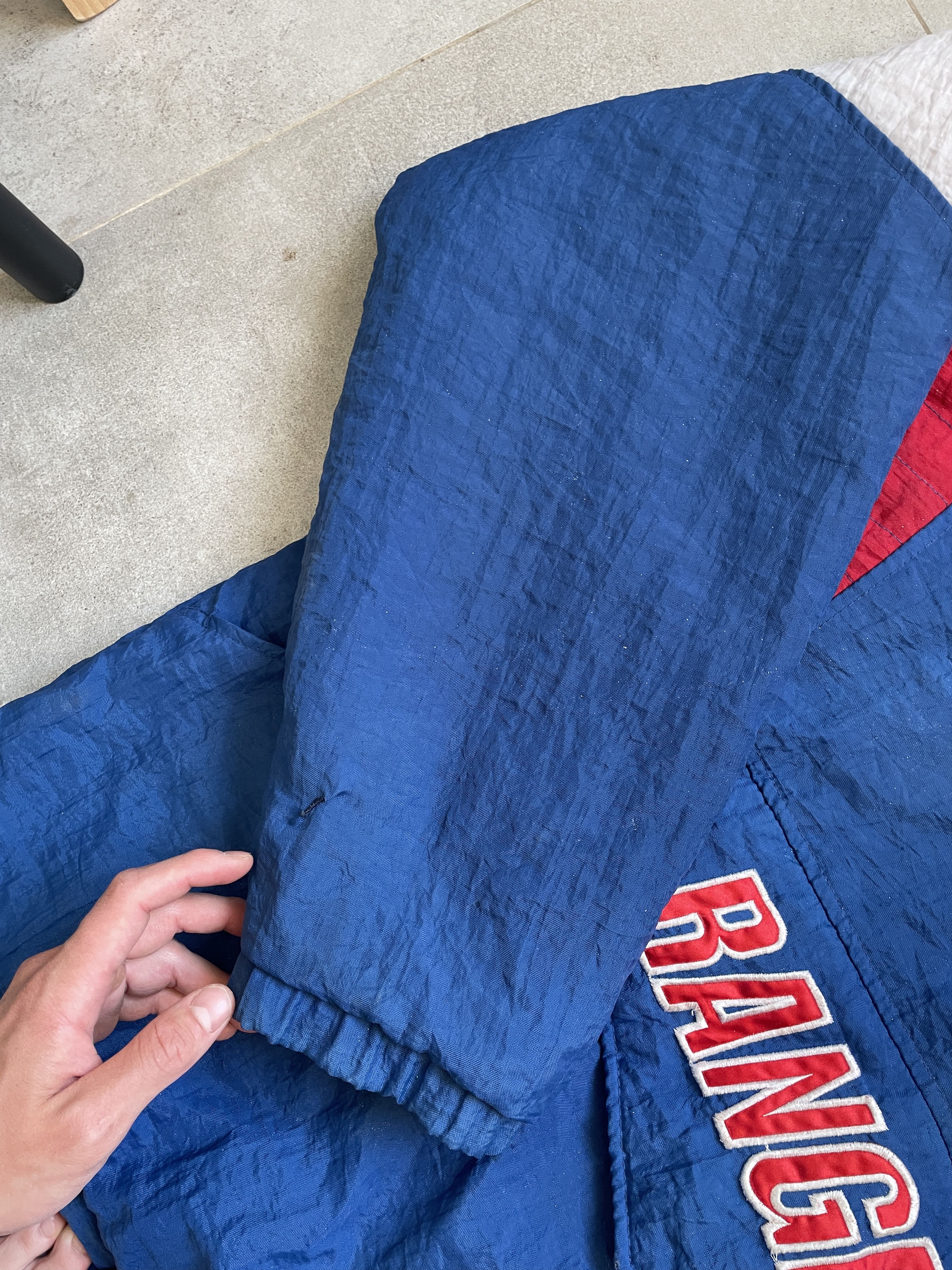 Starter VINTAGE 90S STARTER NEW YORK RAIDERS BLUE RED NHL JACKET Size US XL / EU 56 / 4 - 6 Thumbnail