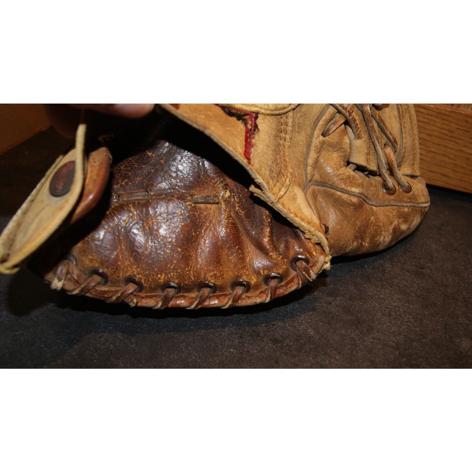 Vintage VTG 1957 Rawlings LB10 Burdette Baseball Glove World Braves Size ONE SIZE - 10 Thumbnail