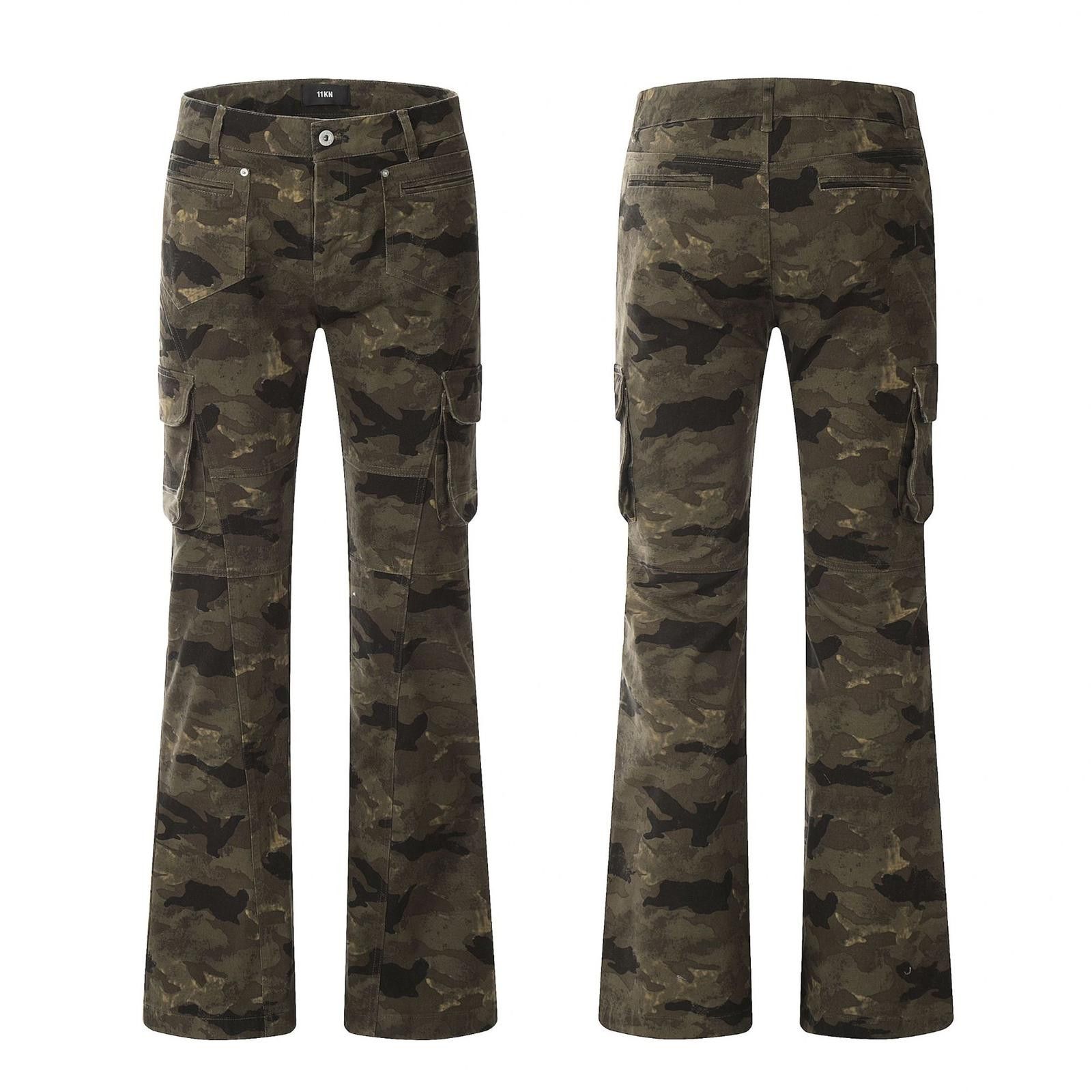 Vintage Camouflage Cargo Flare Pants Size US 28 / EU 44 - 3 Thumbnail
