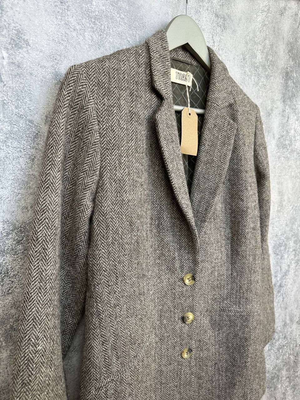 Other TOAST Brown Herringbone Tweed Wool Blazer Jacket New Wool Size M / US 6-8 / IT 42-44 - 3 Thumbnail