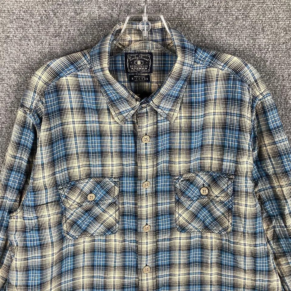 Lucky Brand Lucky Brand Shirt Men's XL Dungarees Plaid Long Sleeve Size US XL / EU 56 / 4 - 2 Thumbnail