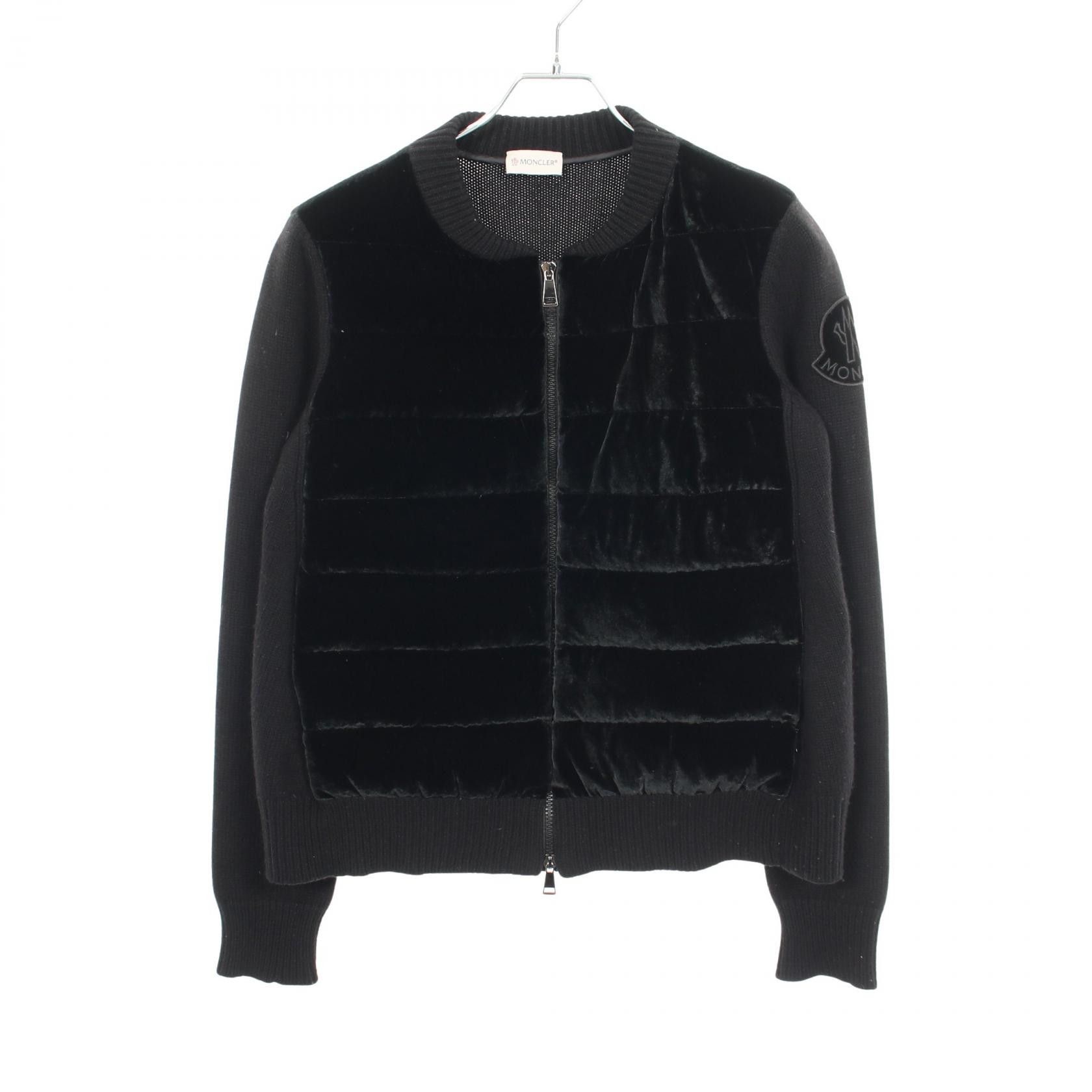 Moncler Moncler Moncler Velour Knit Down Jacket Textile Outerwear 9490800 DUTY FREE for USA Size ONE SIZE - 1 Thumbnail