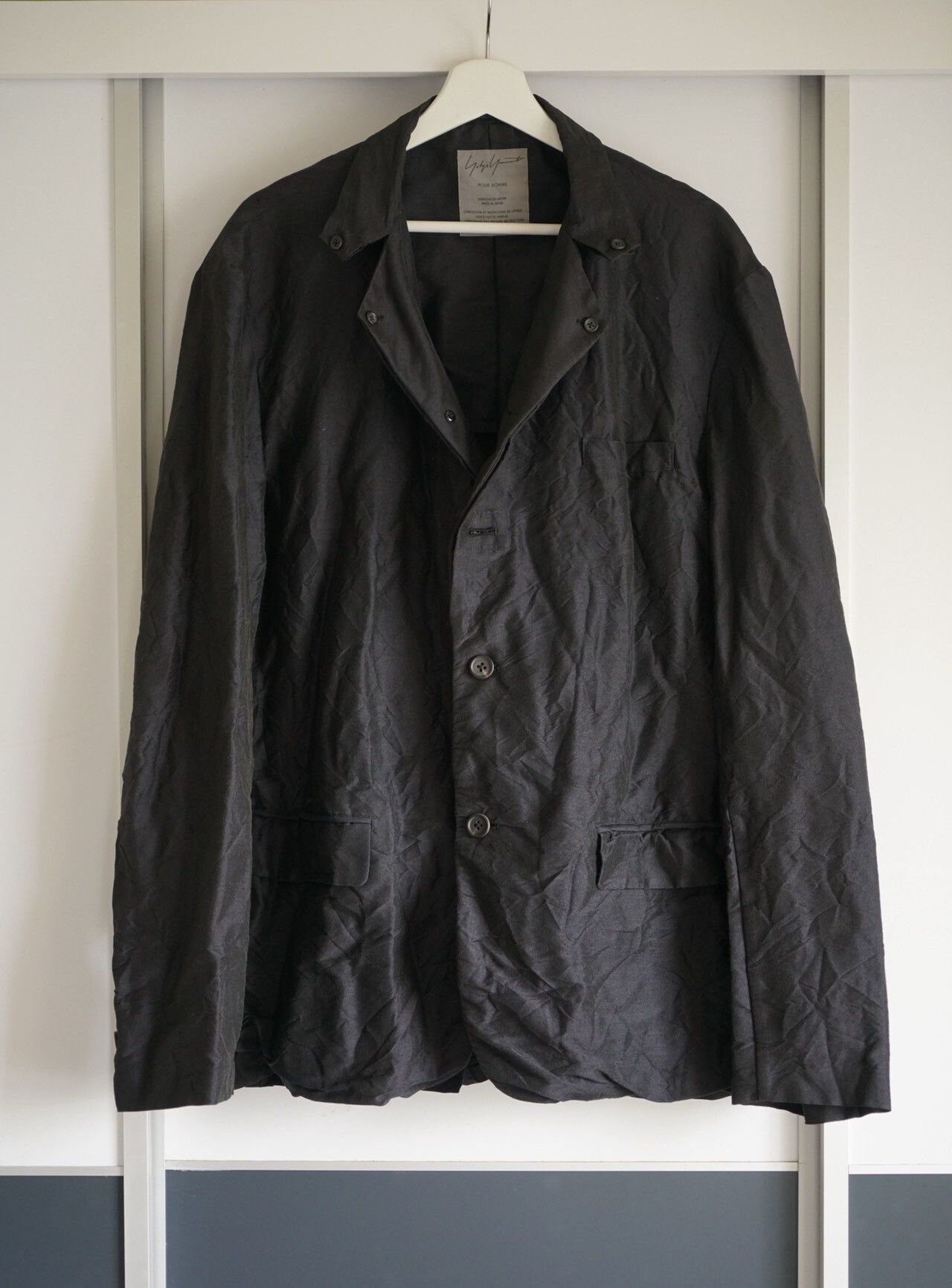 Yohji Yamamoto Yohji Yamamoto 01SS Mohair Wrinkle Double Size 42S - 2 Thumbnail