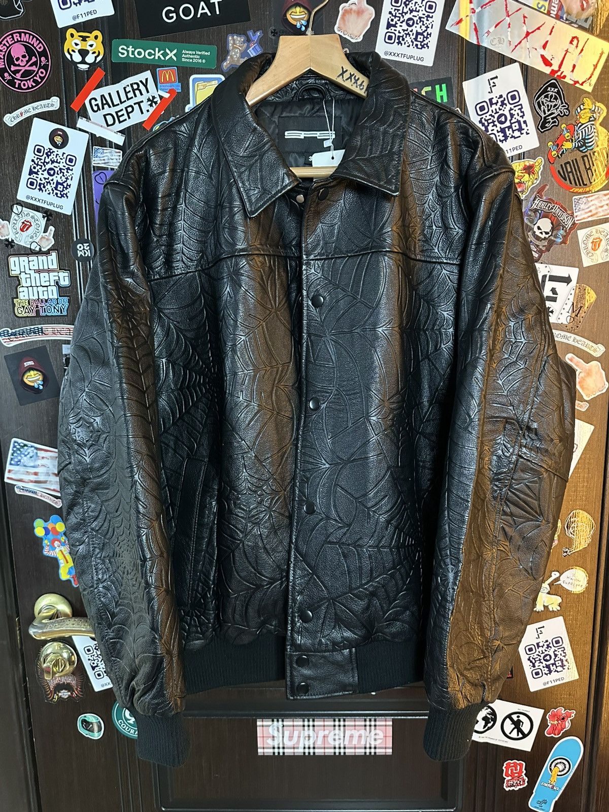 Sp5der Sp5der Worldwide Leather Web Jacket Size US L / EU 52-54 / 3 - 3 Thumbnail