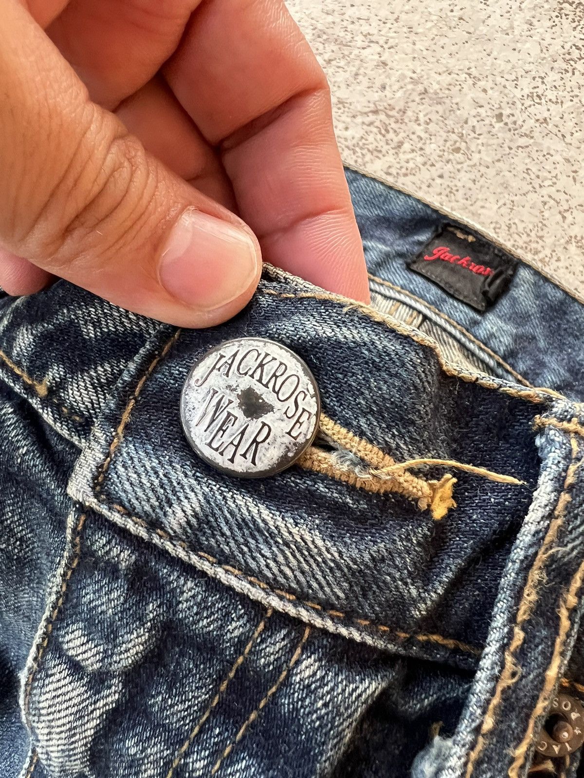 If Six Was Nine × JACKROSE JACK ROSE DISTRESSED RIPPED PUNK JEANS Size US 31 - 6 Thumbnail