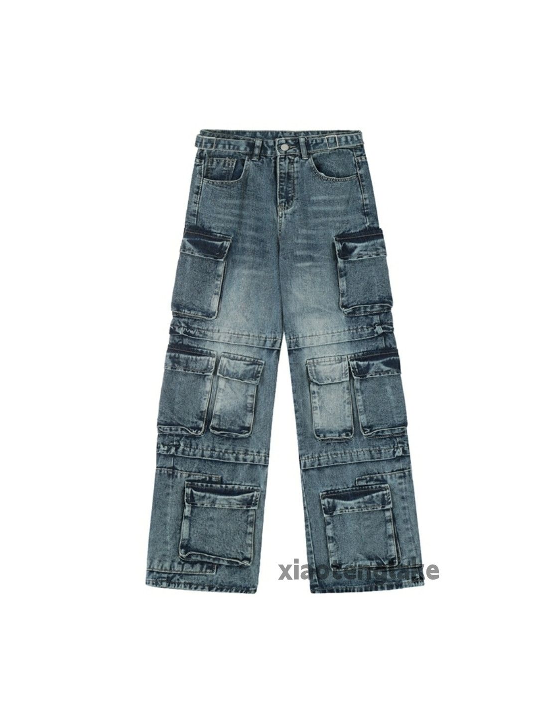 Jean × Vintage utility washed faded cleanfit skate hiphop cargo jeans Size US 30 / EU 46 - 2 Thumbnail